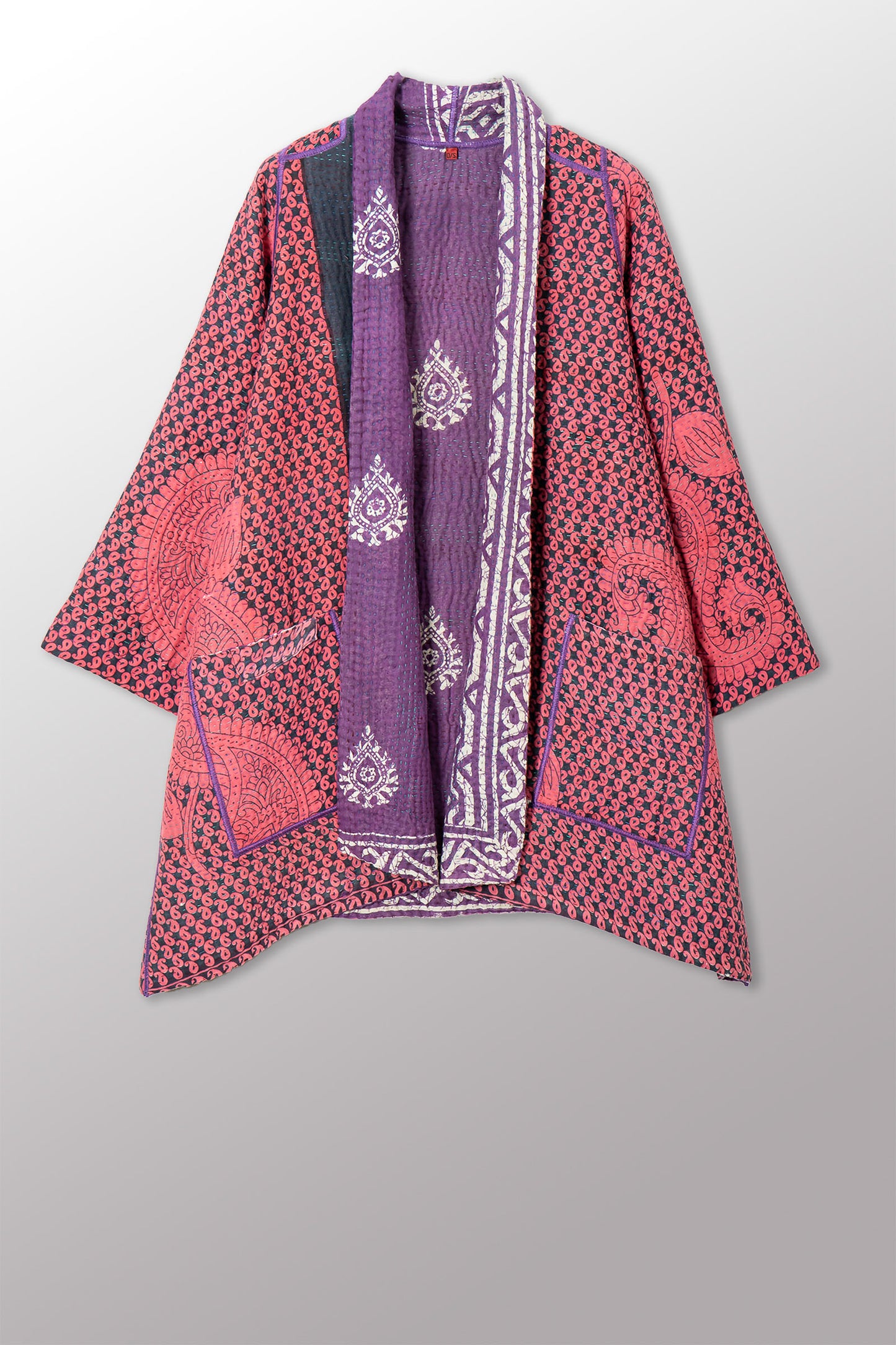 VINTAGE COTTON KANTHA A-LINE JKT - cv4003-0460a -