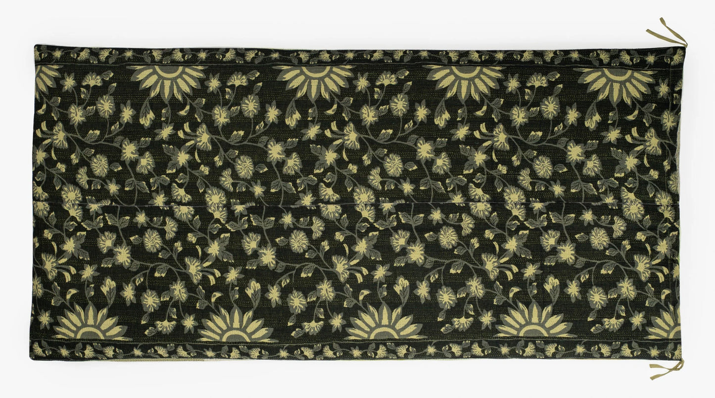Mosaic Fray Handmade Vintage Kantha Day Bed Mattress Cover -Hydrangea