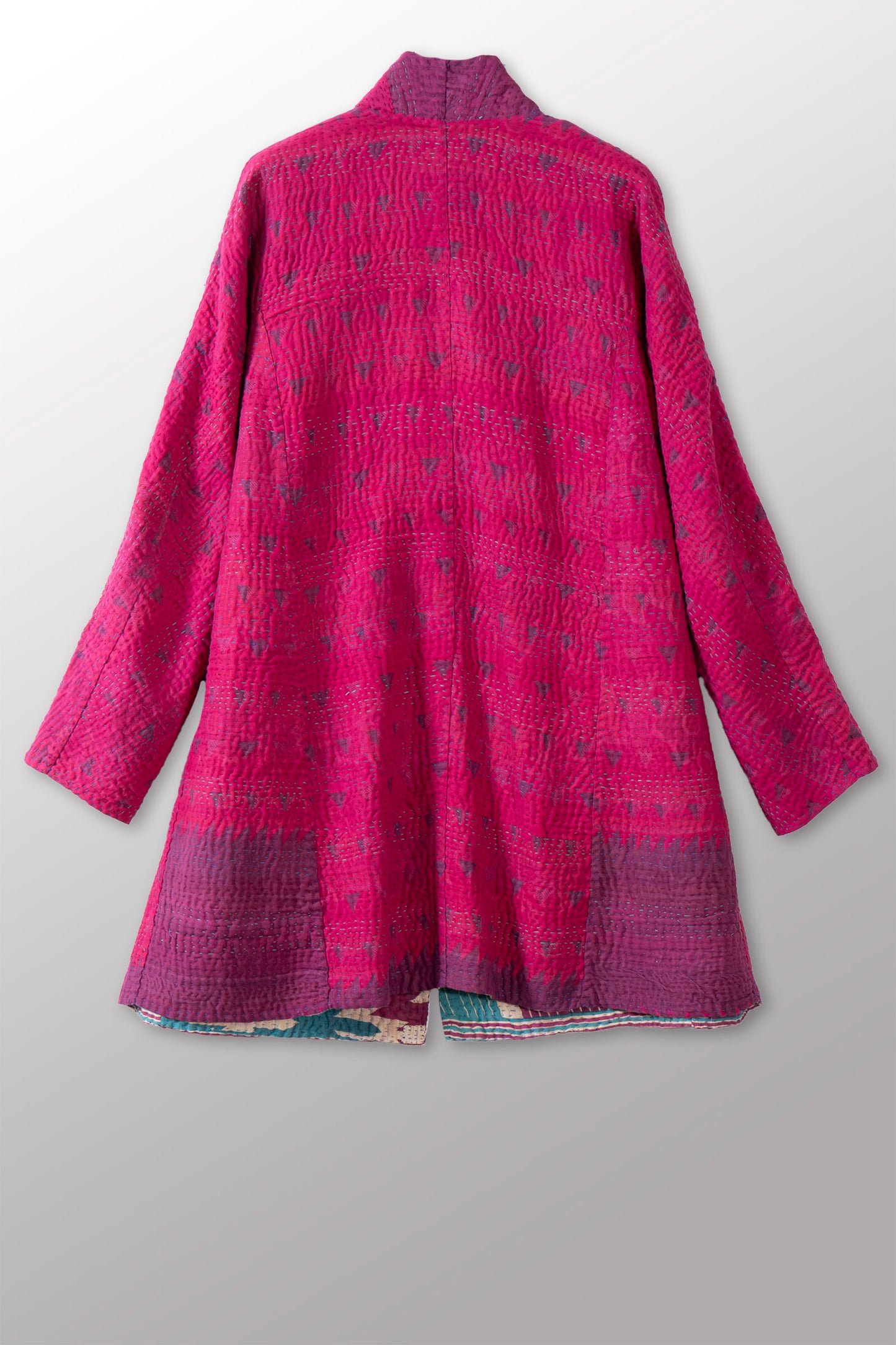 COTTON OVERDYE KANTHA HIGH-NECK TOPPER - ov4045-cfus002a -