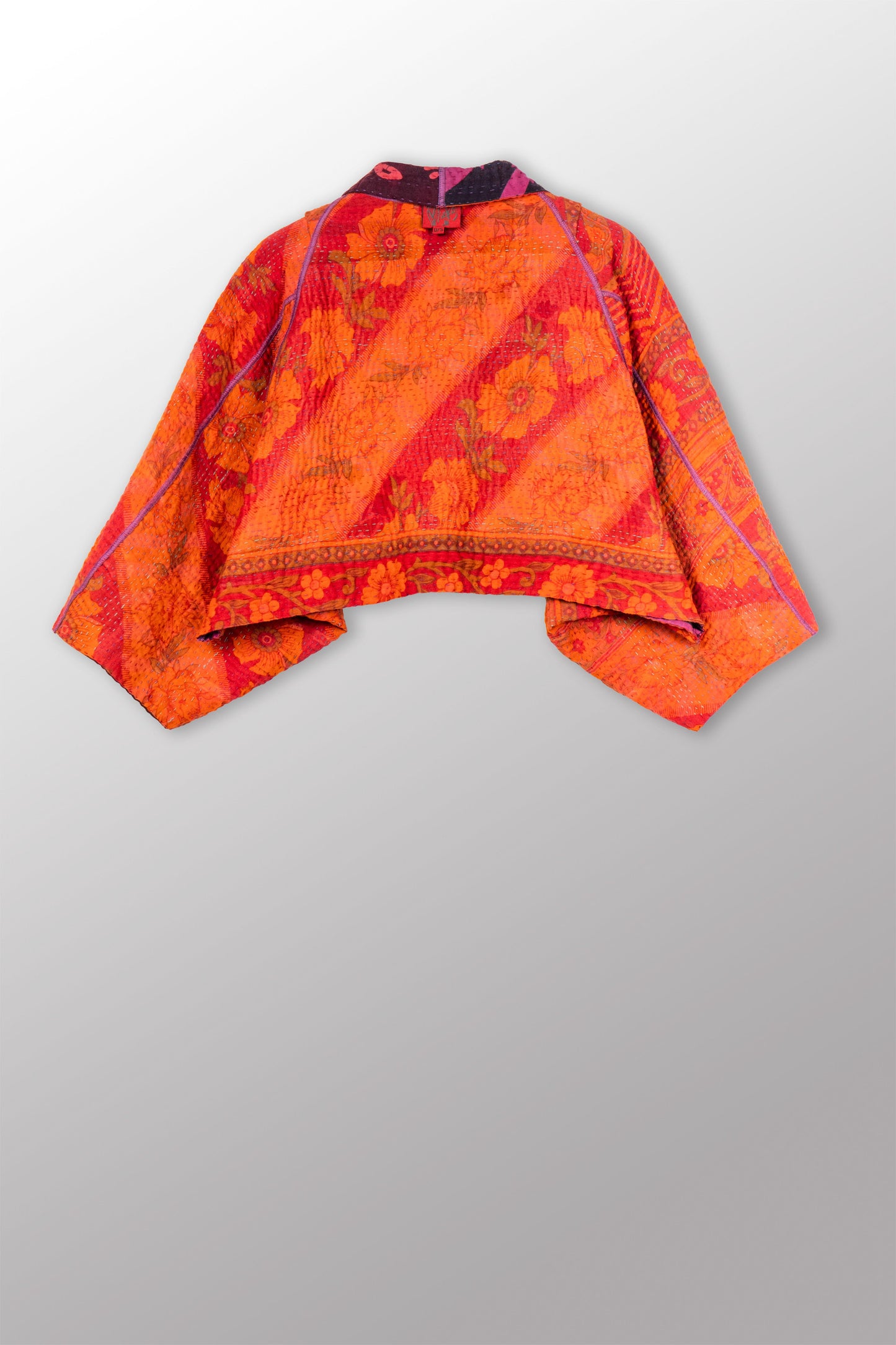 COTTON OVERDYE KANTHA PUFF SLV. SHRUG - ov4062-cpik001a -