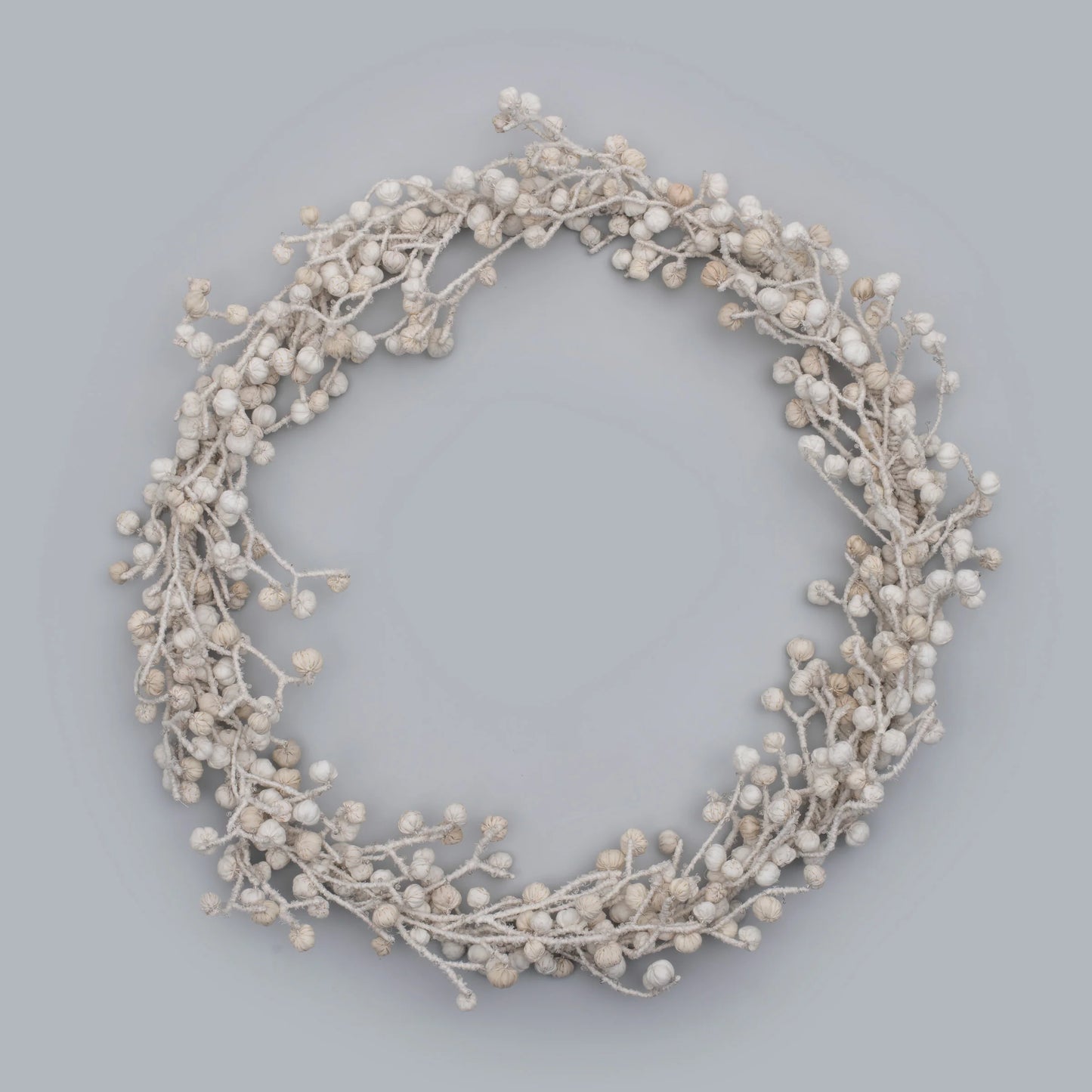 Ivory Kantha Wreath (metallic kantha)