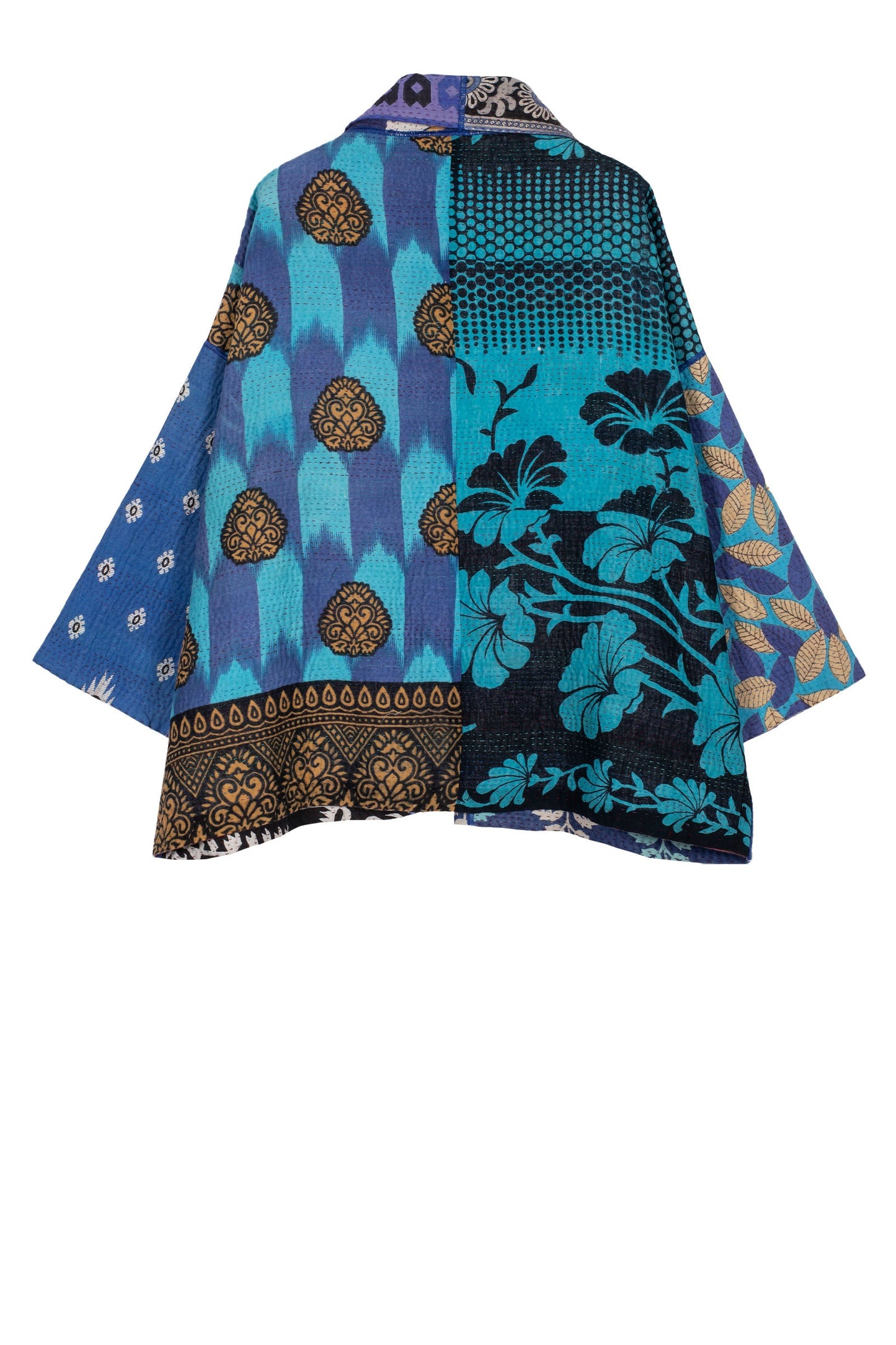 PUZZLE KANTHA BIG POCKET JKT - pz4057-blu -