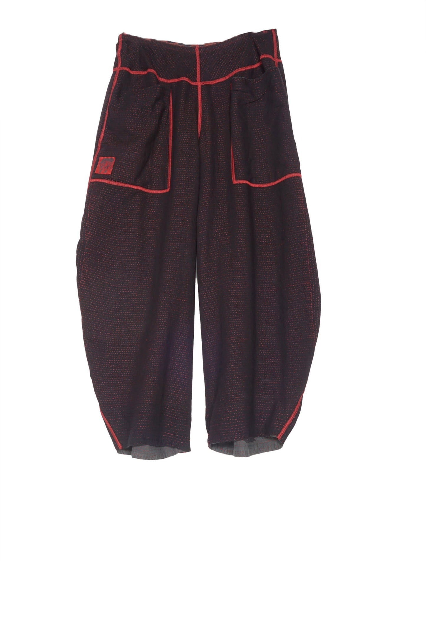 MONOTONE TWILIGHT PRINT KANTH HAREM PANTS - tp2605-red -