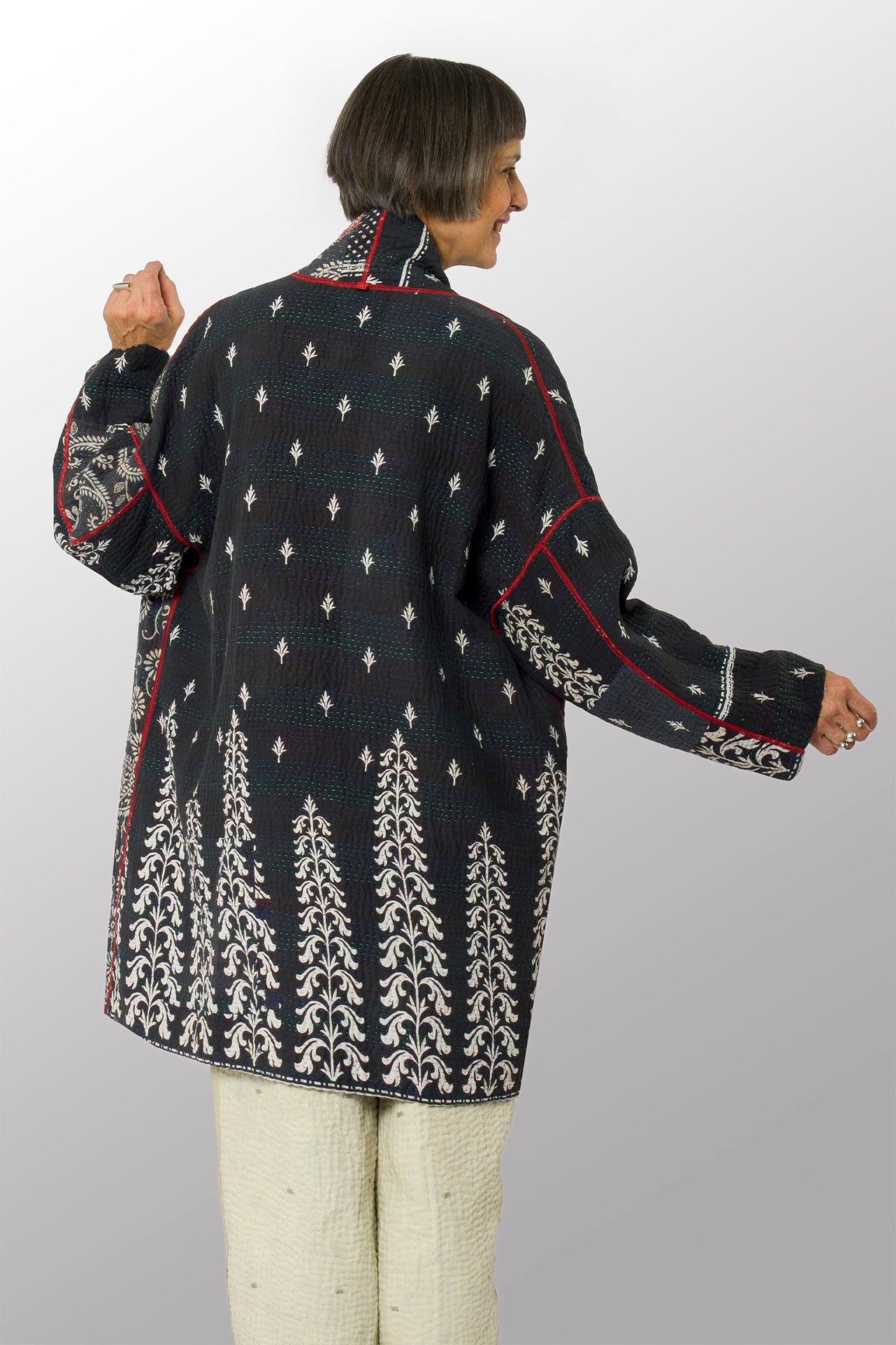 VINTAGE COTTON KANTHA HAORI JKT - cv4068-0006a -