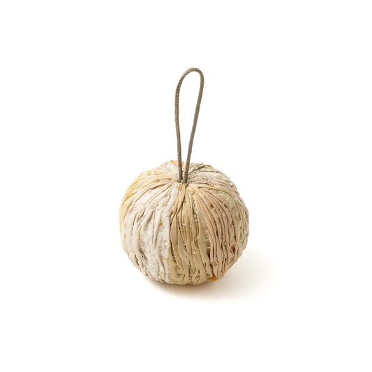 Christmas Ornament (Metallic Kantha) -Ivory
