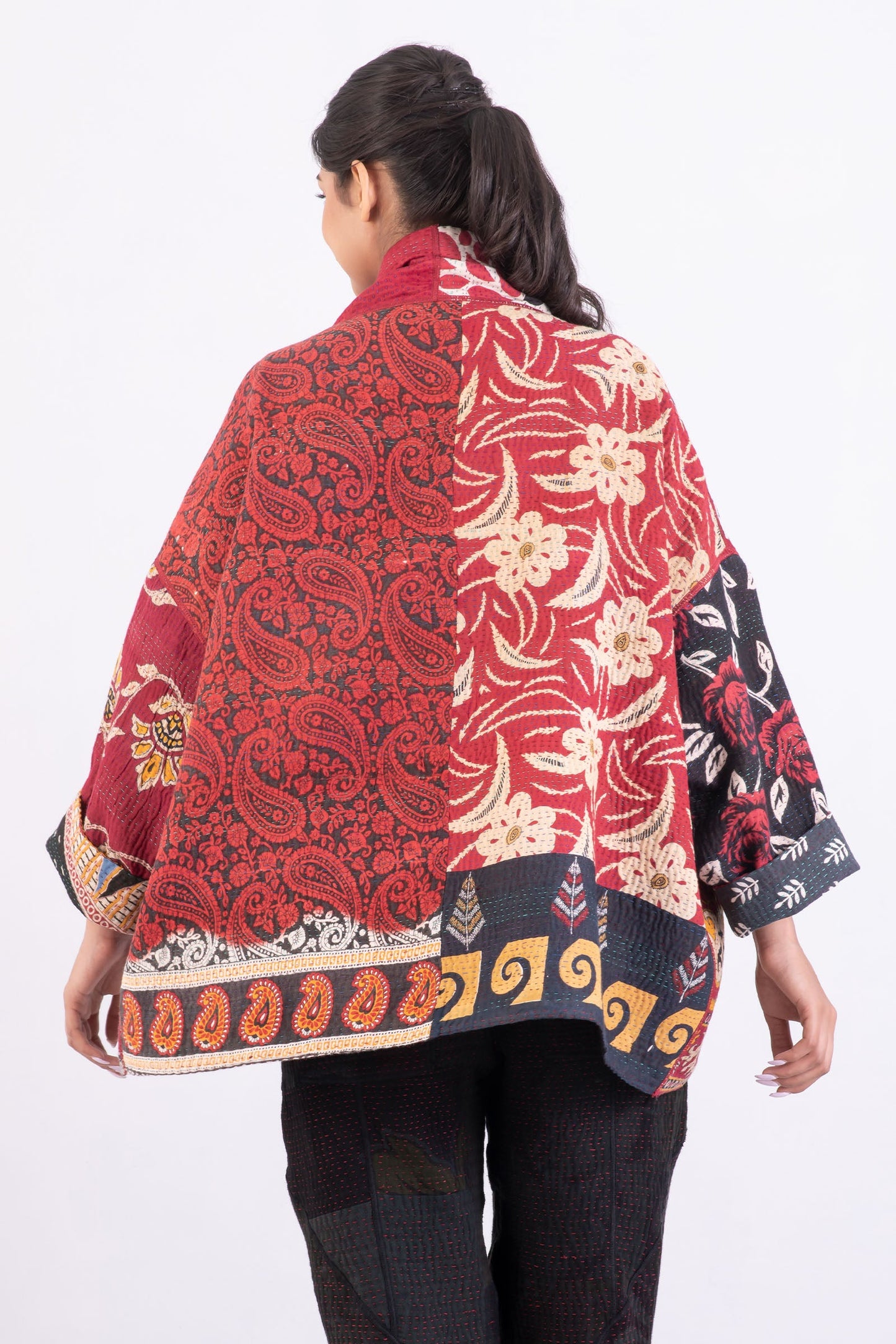 PUZZLE KANTHA BIG POCKET JKT - pz4057-red -