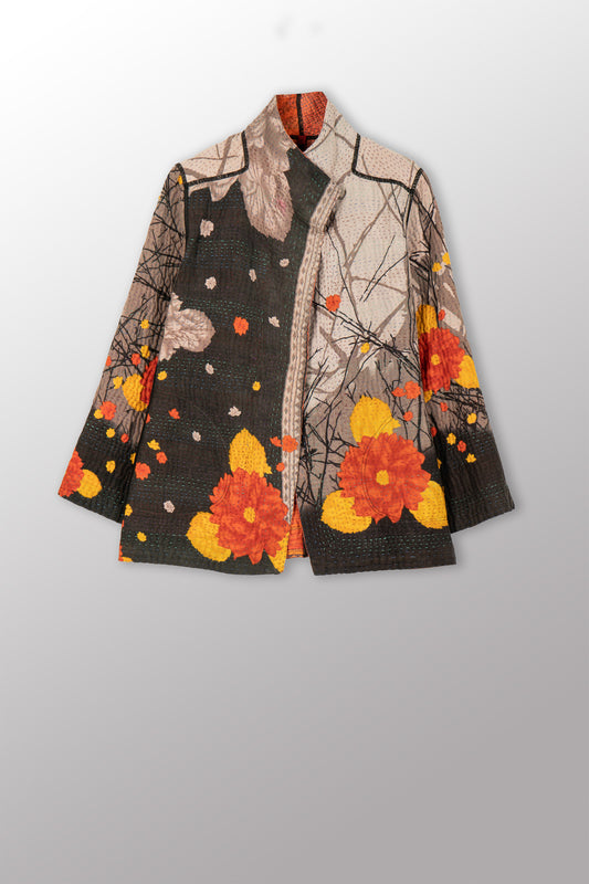 VINTAGE COTTON KANTHA SHORT JKT - cv4007-0338s -