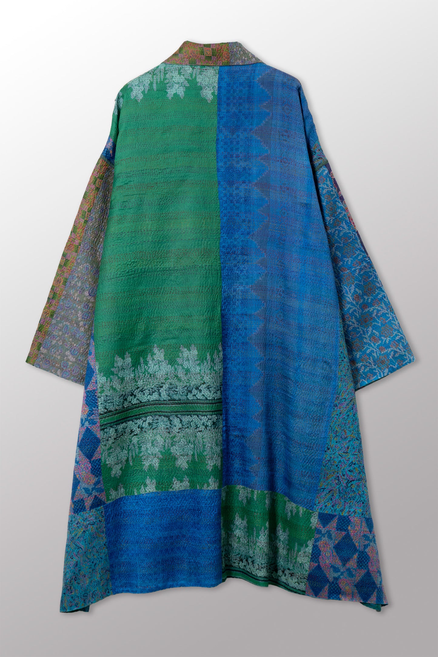 VINTAGE SILK KANTHA NEW OVERSIZED COAT - sv2342-0013a -