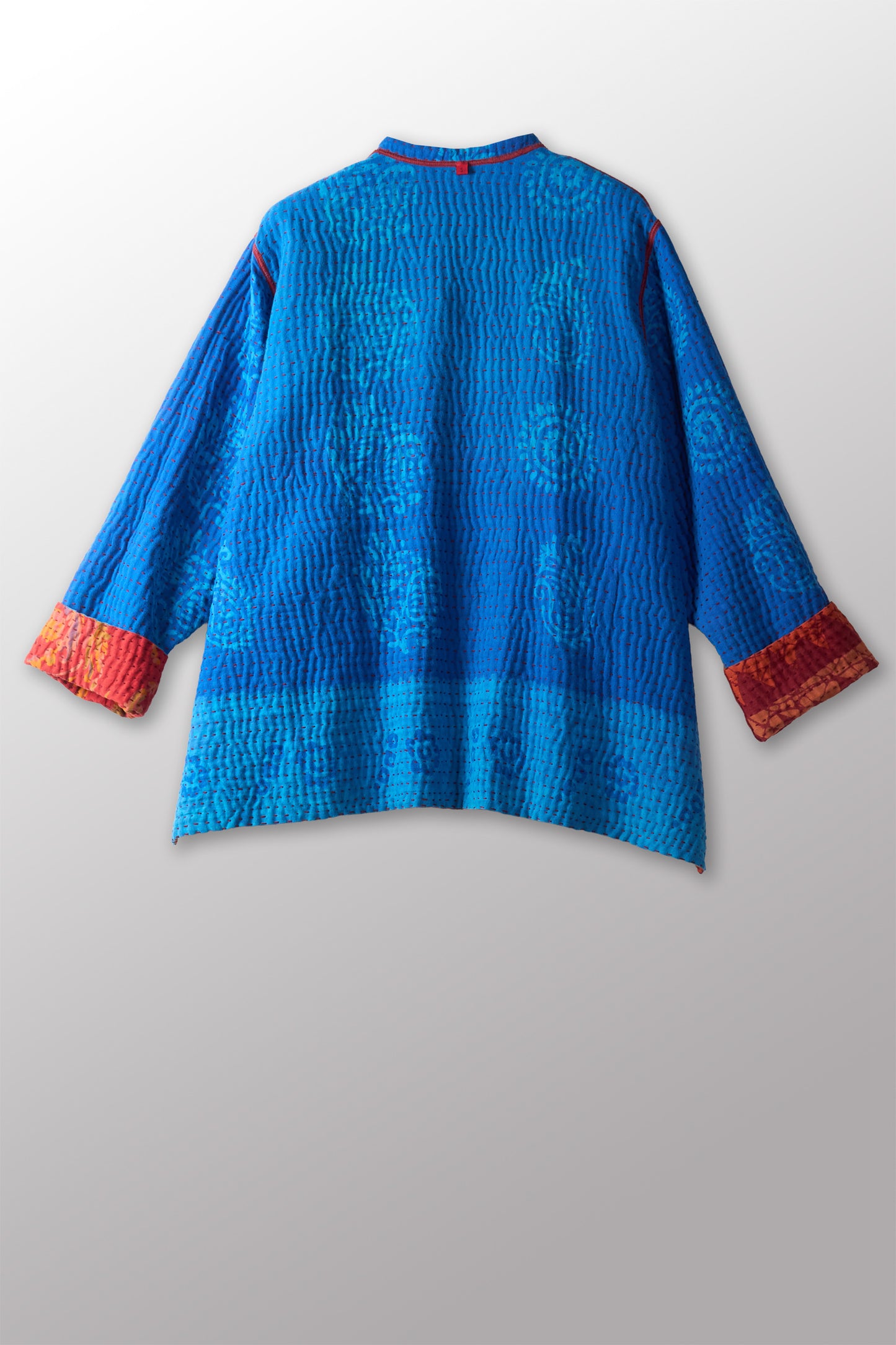 VINTAGE COTTON BBK KANTHA KAFTAN JACKET SHORT - bb4088-0001s -