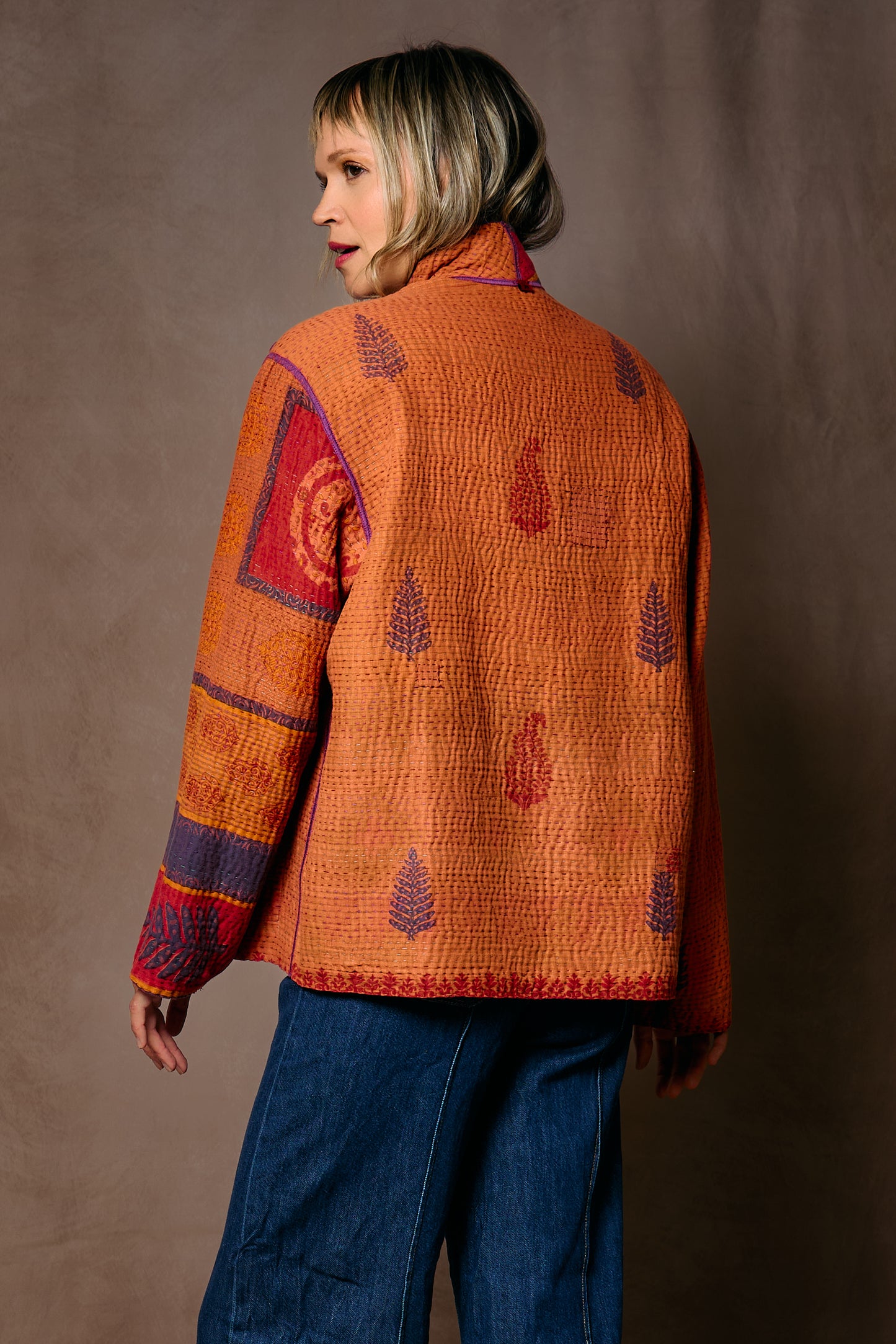 COTTON OVERDYE KANTHA MEN'S BLOUSON - ov4040-corg006m -