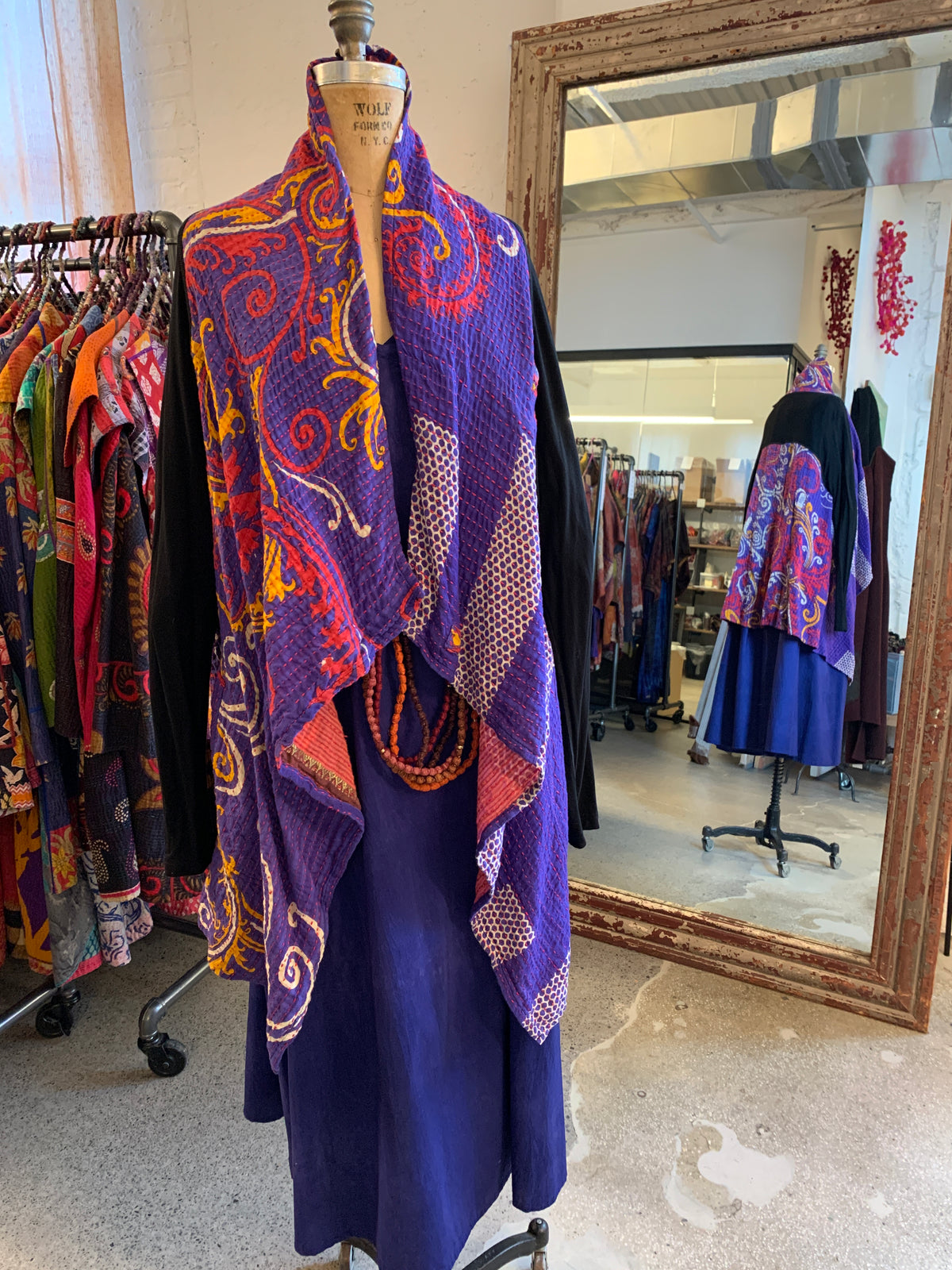 VINTAGE COTTON BBK KANTHA CASCADE JKT - bb2038-mlt -