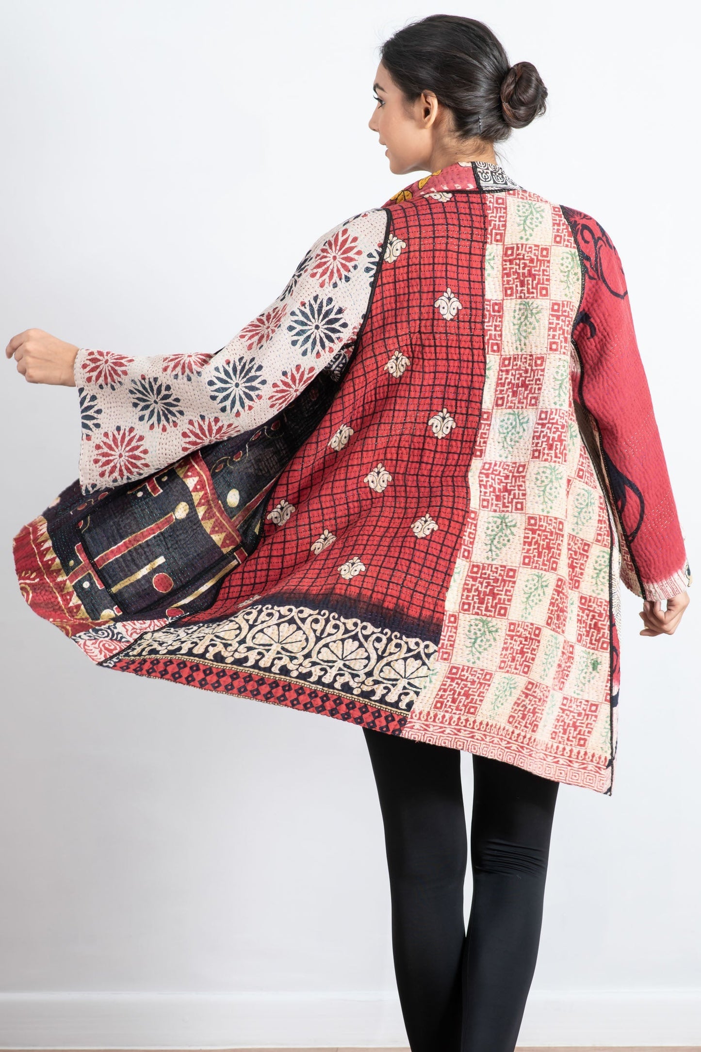 PUZZLE KANTHA A-LINE JKT - pz4003-red -