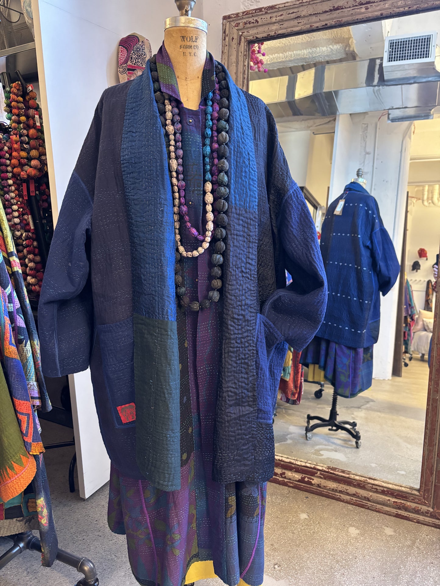 JP4068-CNVYA @JAIPUR PATCH KANTHA HAORI JACKET