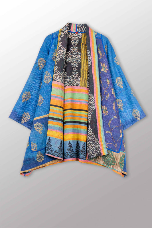 VINTAGE COTTON KANTHA A-LINE JKT - cv4003-0453a -