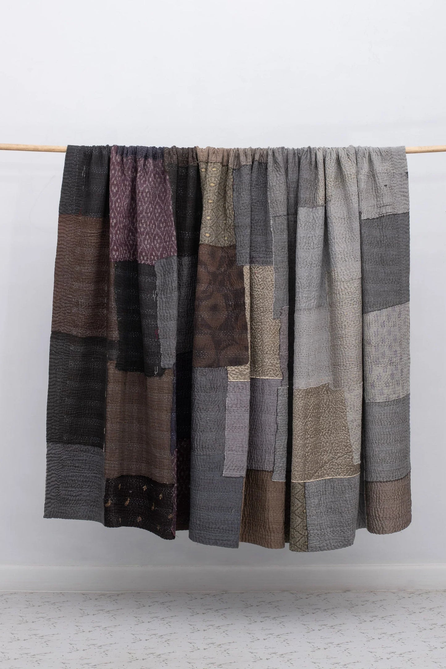 Ombre With Fray Patch Handmade Vintage Quilt - Yellowstone