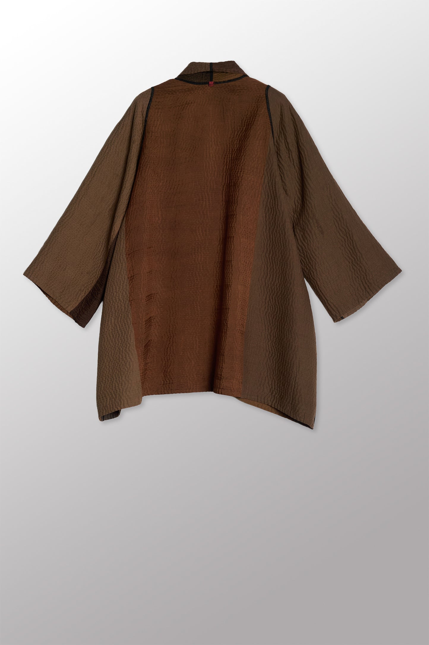 JAIPUR PATCH KANTHA A-LINE JKT - jp4003-brn -