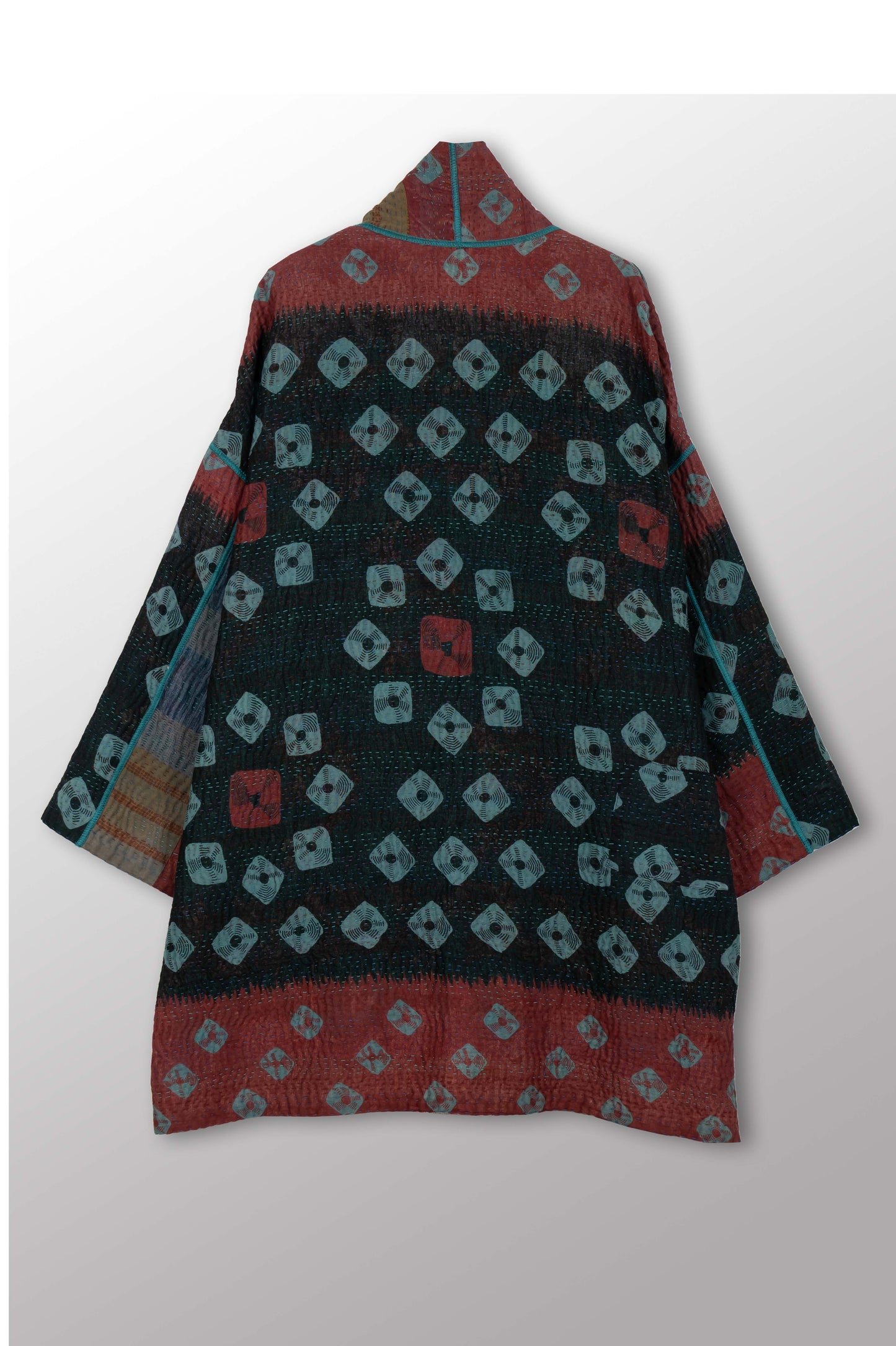 VINTAGE COTTON KANTHA HAORI JKT - cv4068-0016a -