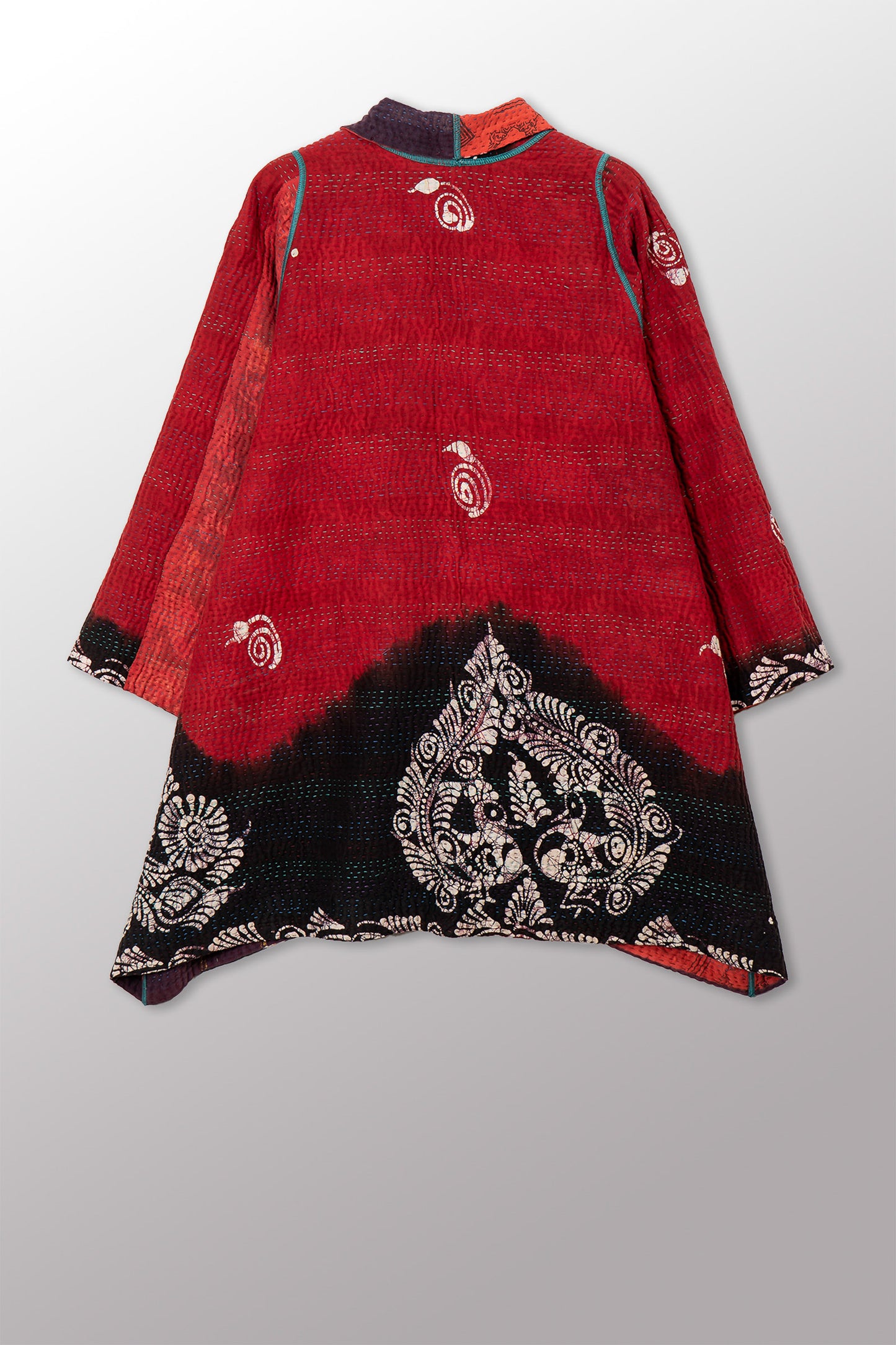 VINTAGE COTTON KANTHA A-LINE JKT - cv4003-0458a -