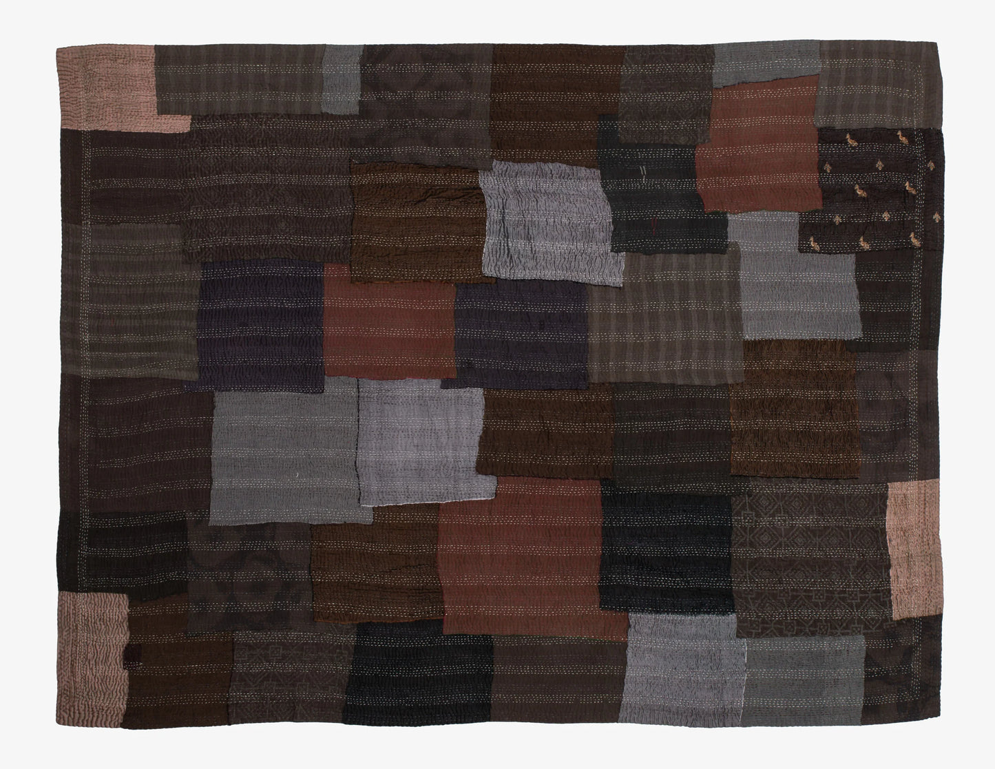 Ombre With Fray Patch Handmade Vintage Quilt - Yellowstone