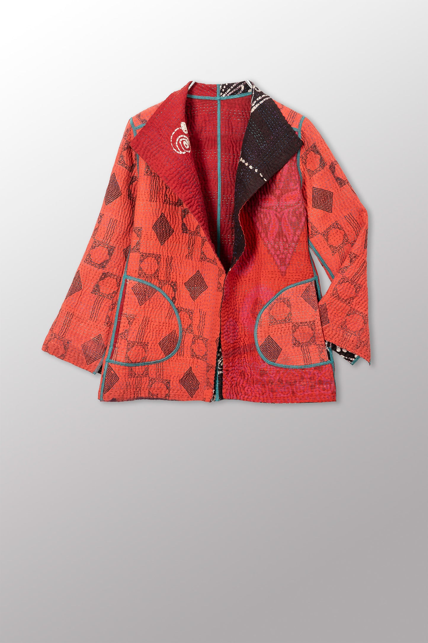VINTAGE COTTON KANTHA SHORT JKT - cv4007-0346s -