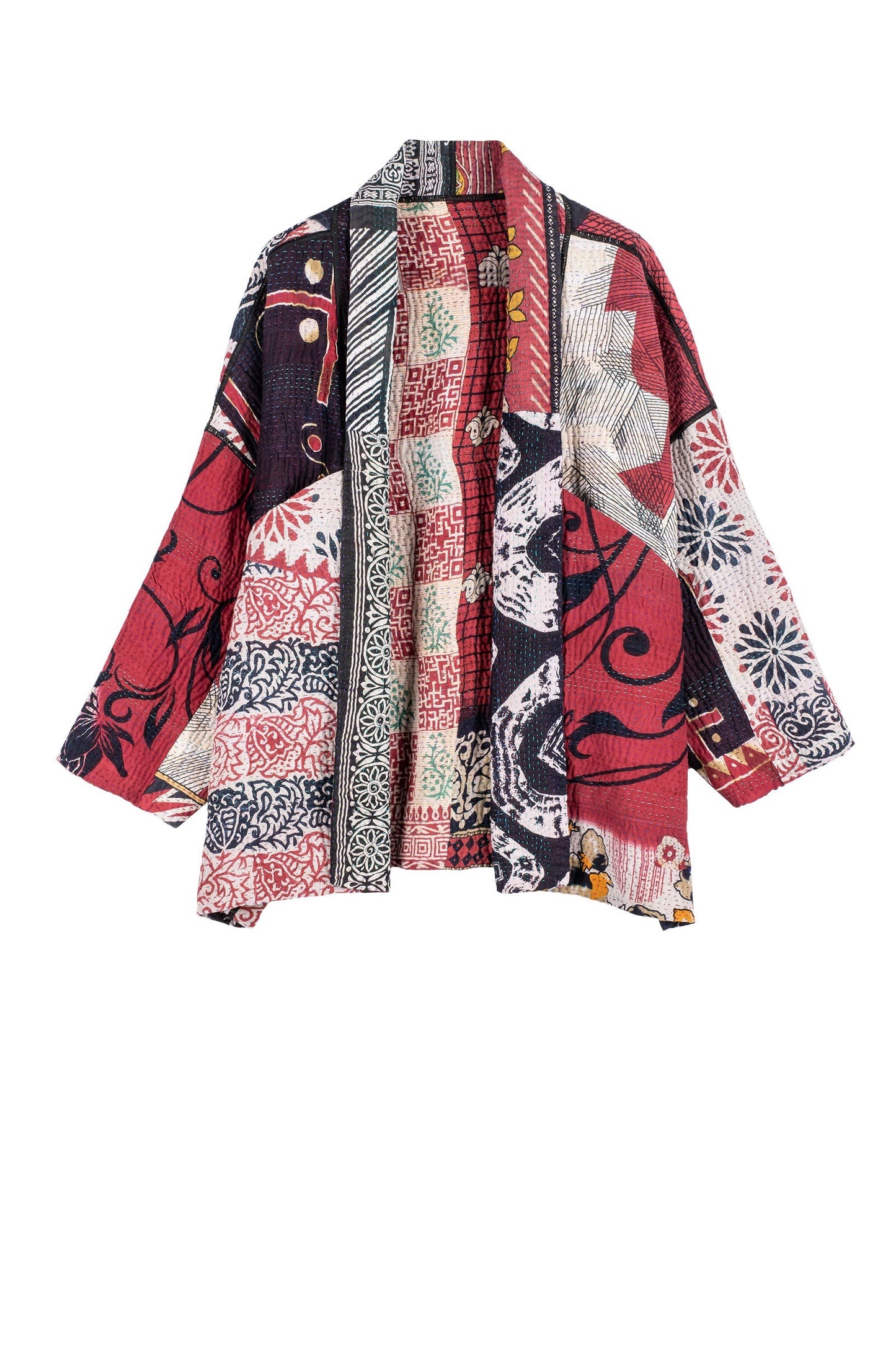 PUZZLE KANTHA BIG POCKET JKT - pz4057-red -