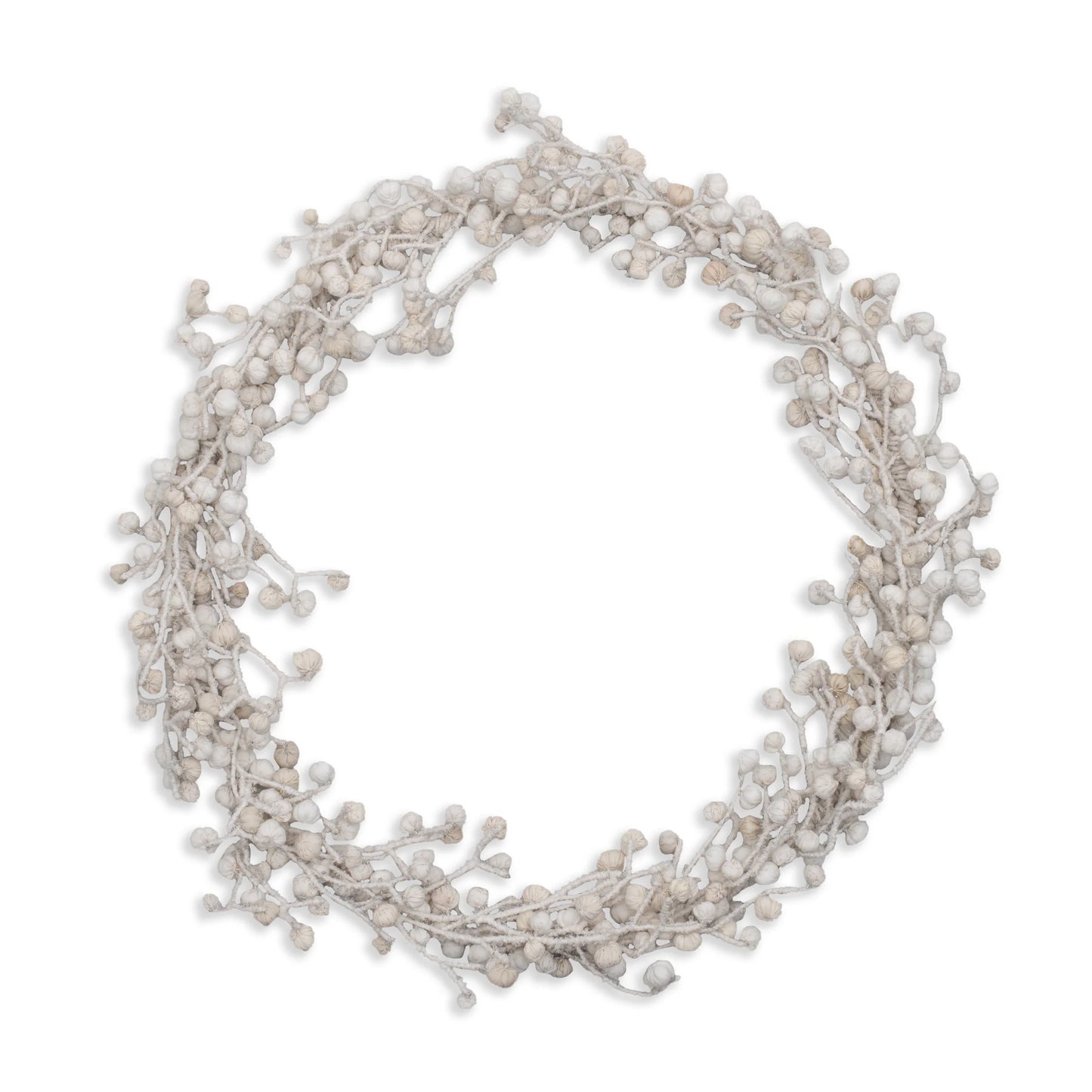 Ivory Kantha Wreath (metallic kantha)