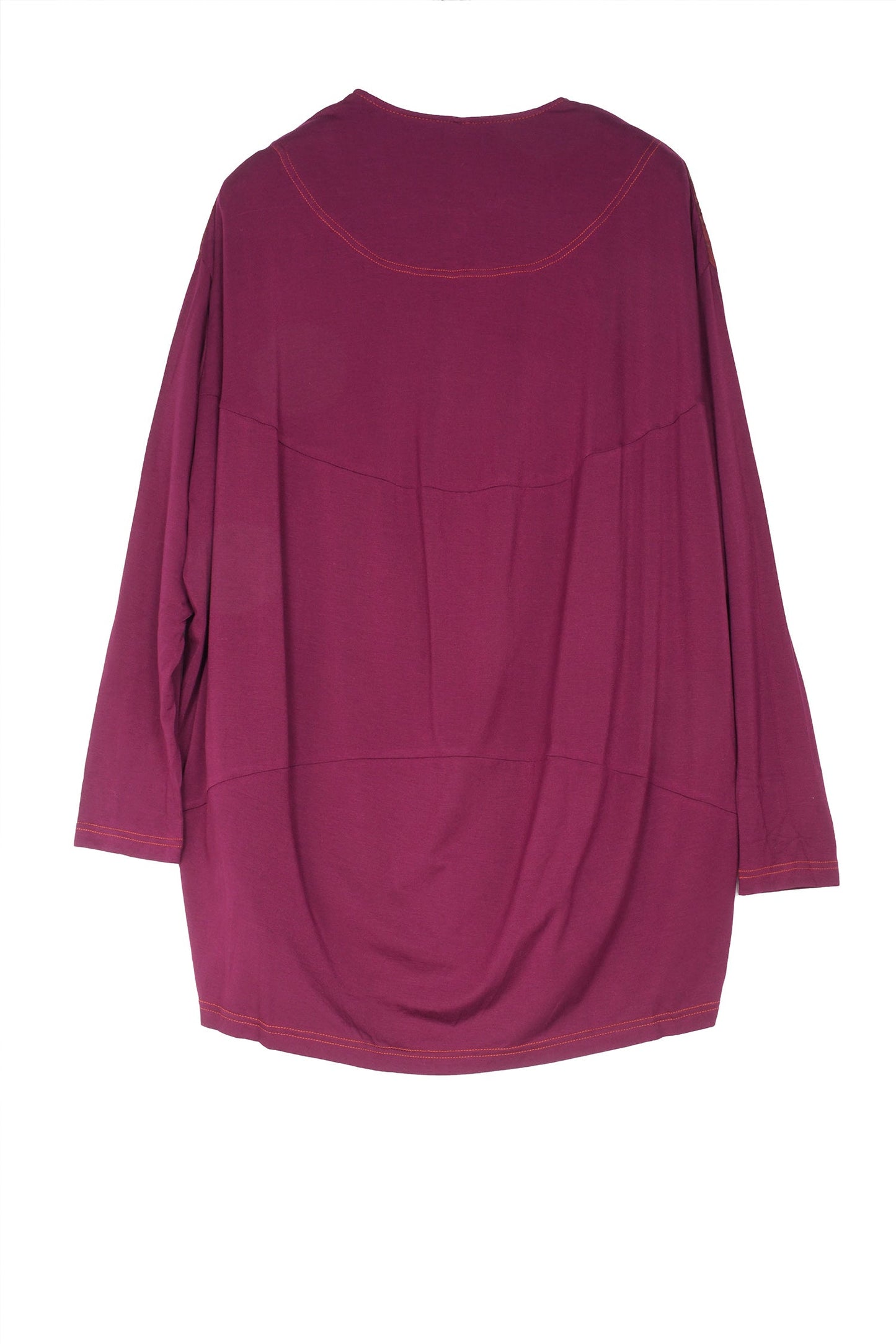 PATCH & CIRCLE PRINT KANTHA AND KNIT LONG JKT - pc2028-red -