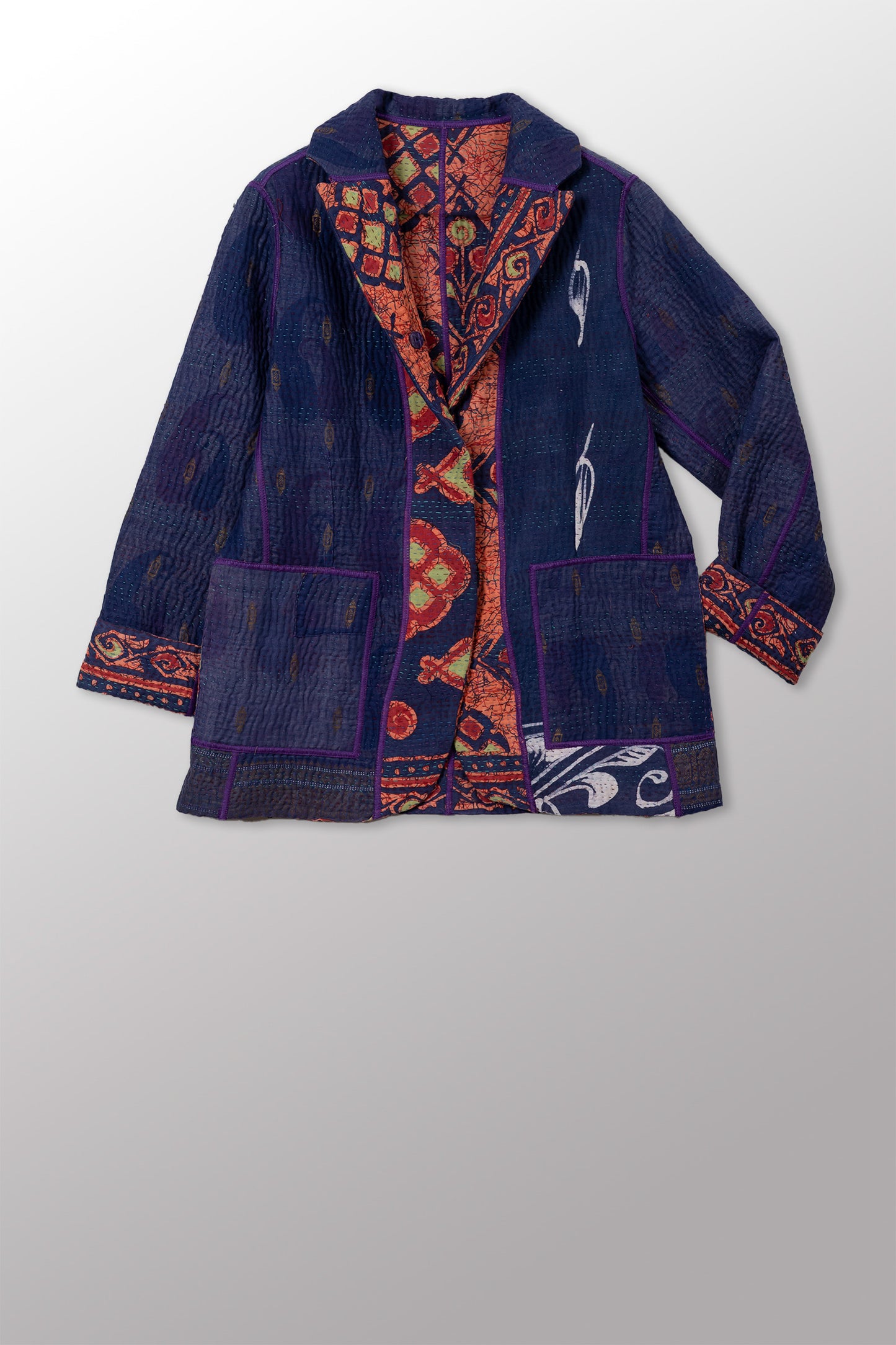 VINTAGE COTTON KANTHA BASIC JKT - cv4052-0027m -