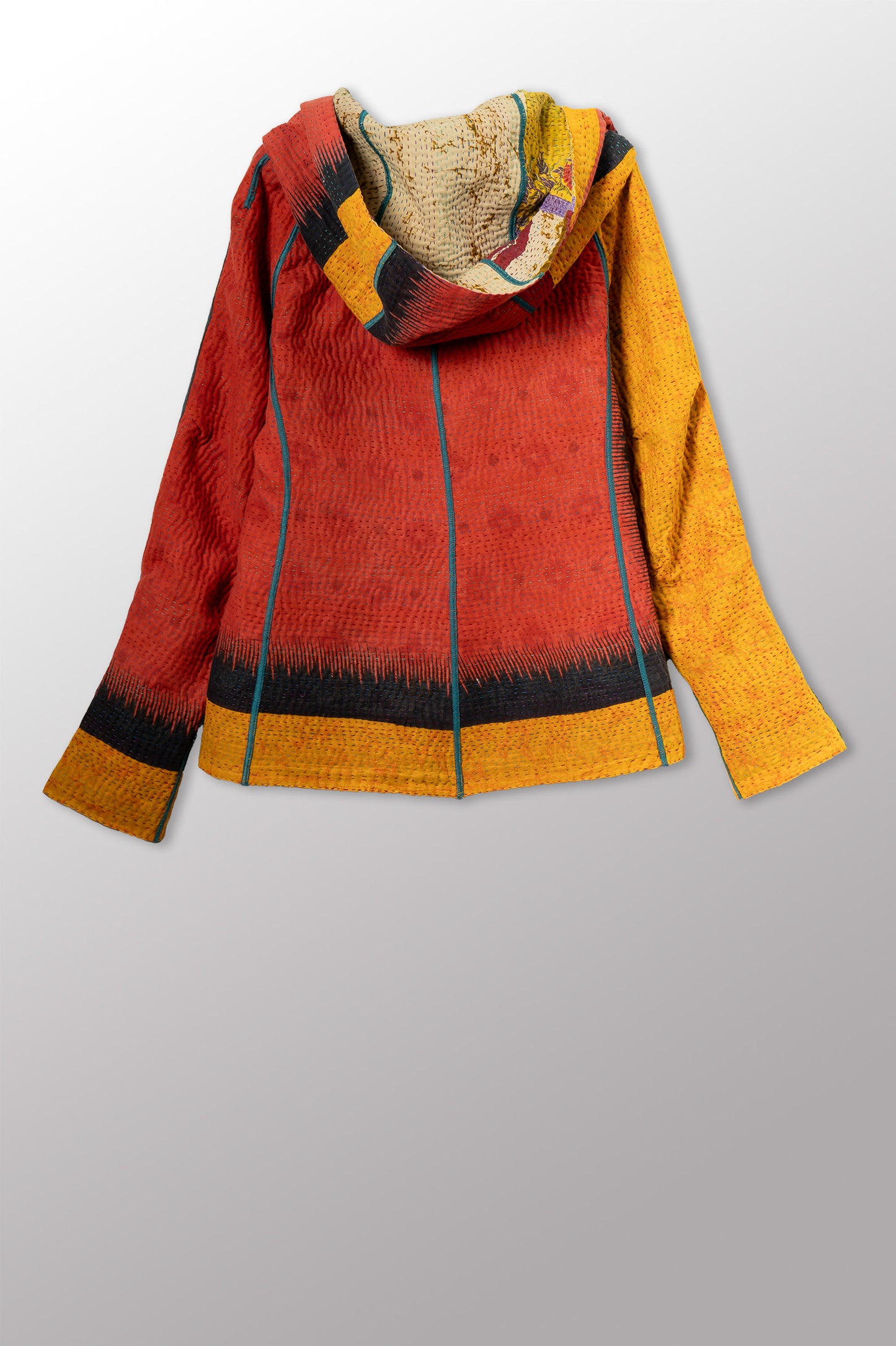 VINTAGE COTTON KANTHA HOODIE JKT - cv4036-0026m -