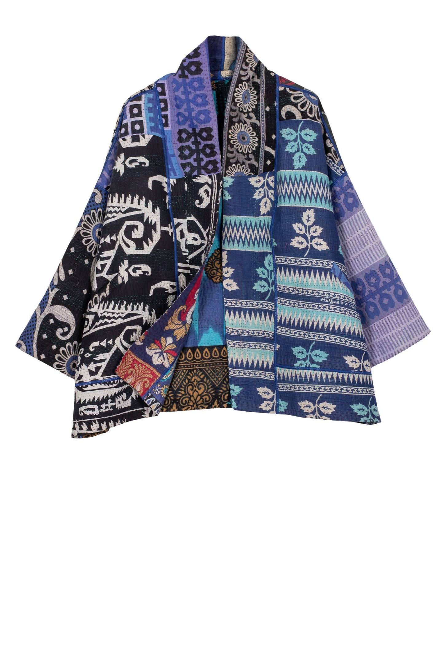 PUZZLE KANTHA BIG POCKET JKT - pz4057-blu -