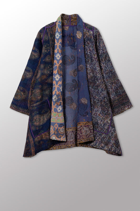 VINTAGE COTTON KANTHA A-LINE JKT - cv4003-0463a -