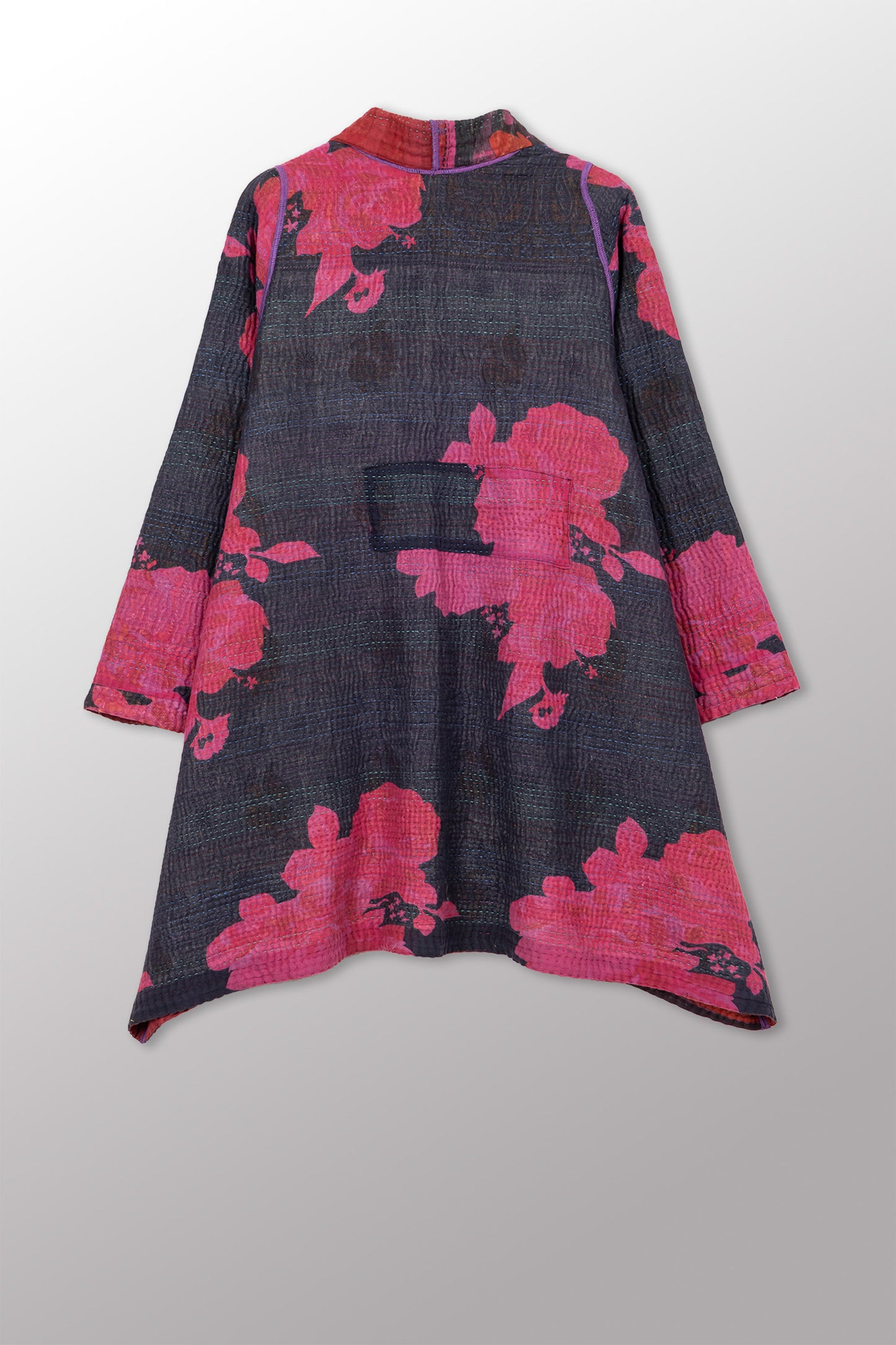 COTTON OVERDYE KANTHA A-LINE JKT - ov4003-cfus041a -