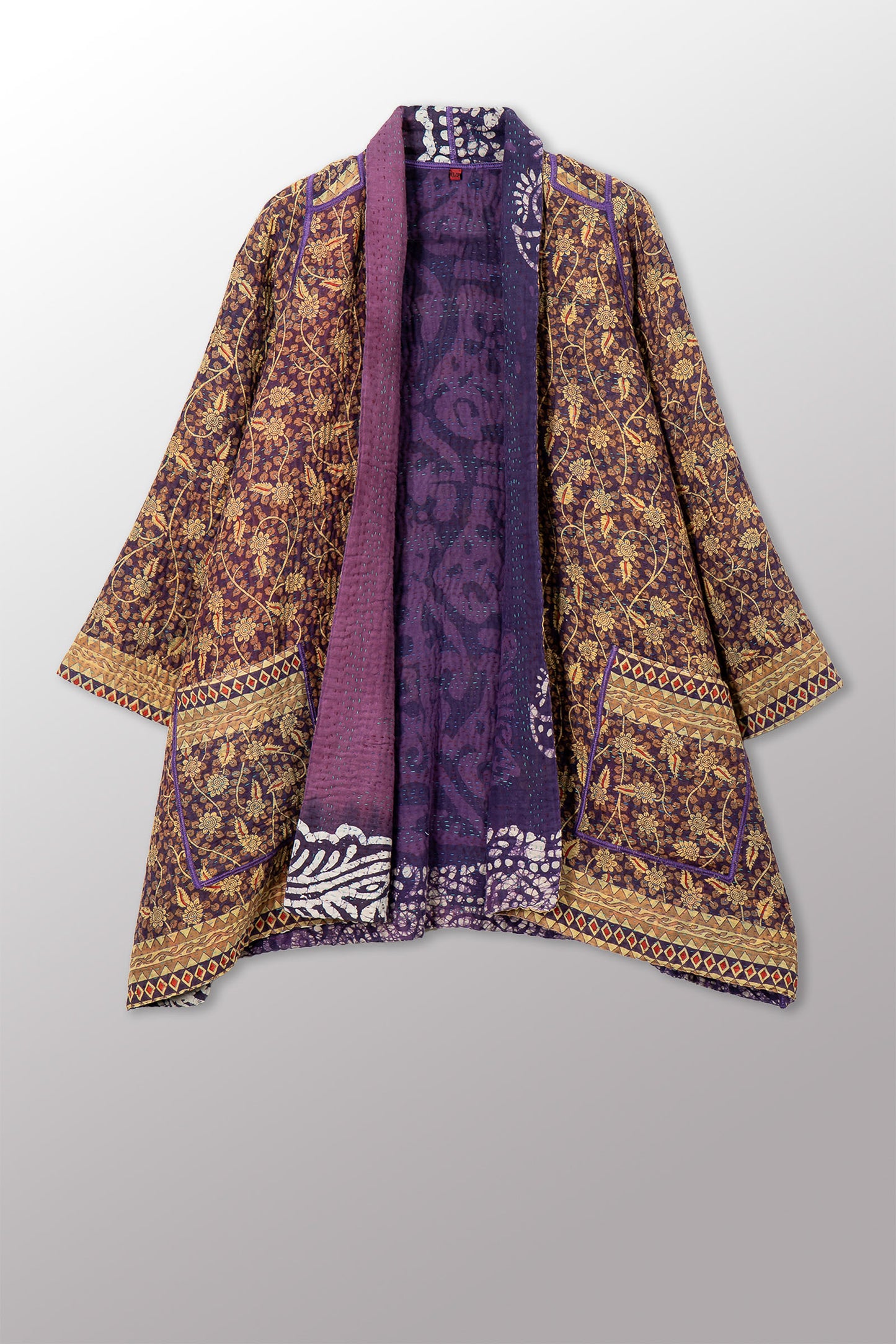 VINTAGE COTTON KANTHA A-LINE JKT - cv4003-0459a -