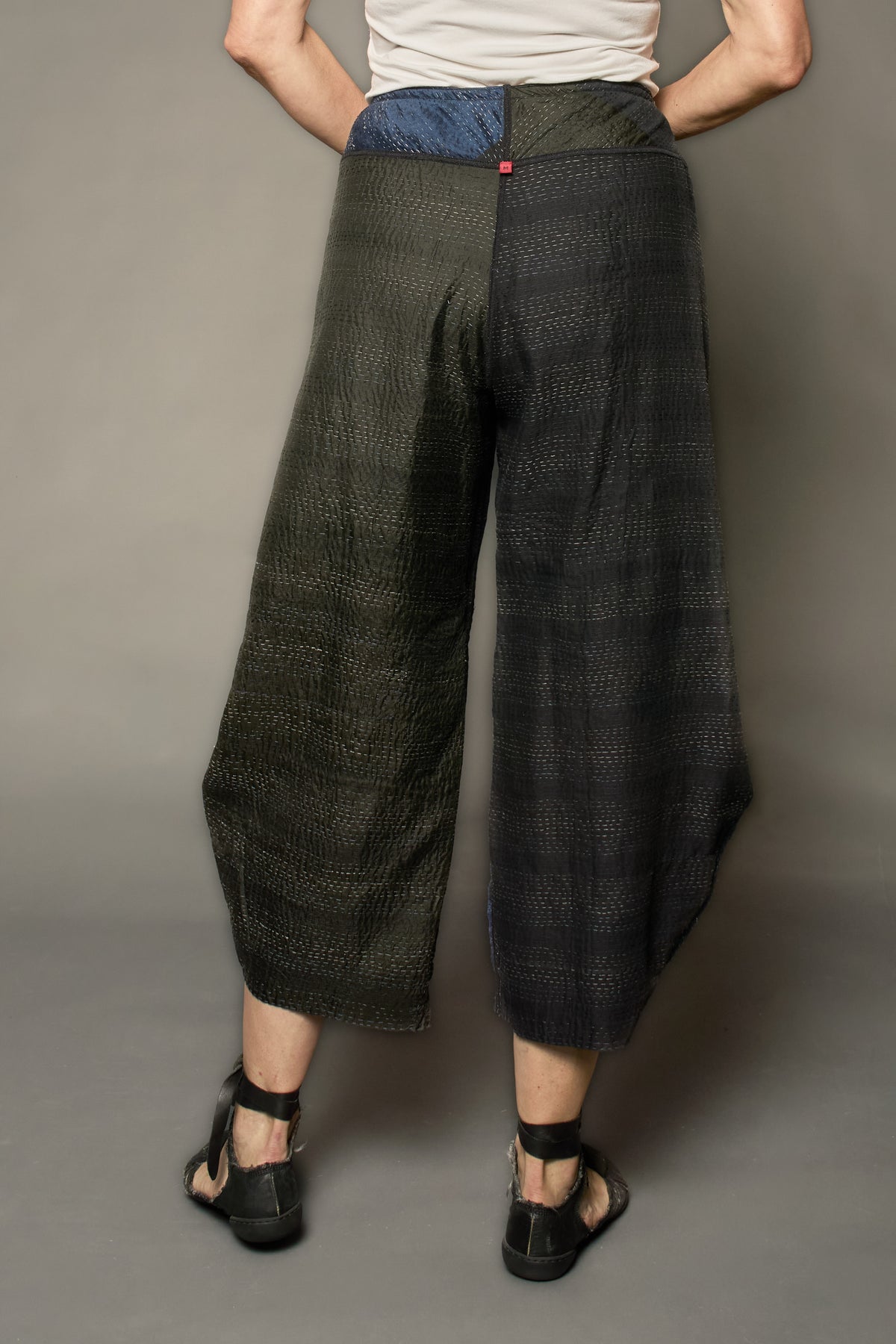 JAIPUR PATCH KANTHA HAREM PANTS - jp2605-blk -