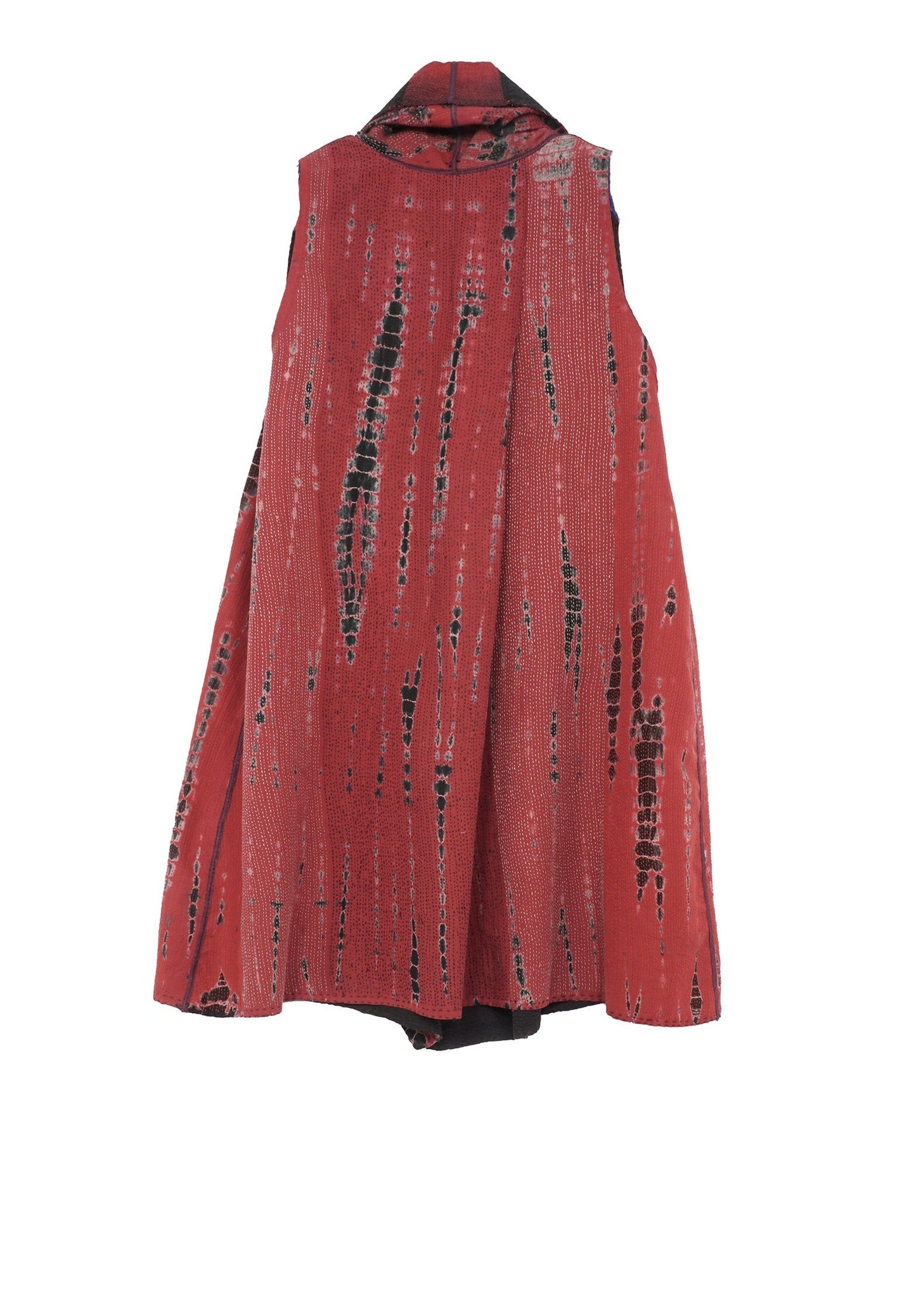SERPENT PRINT KANTHA A-LINE VEST - sp2203-red -
