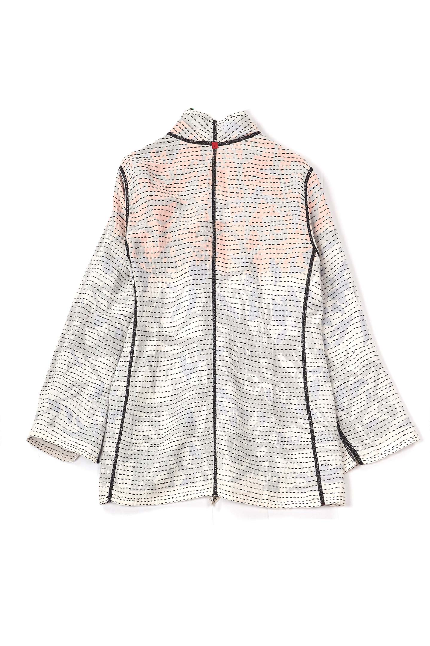 SUMMER BREEZE PRINT KANTHA SHORT JKT - sz2007-blu -