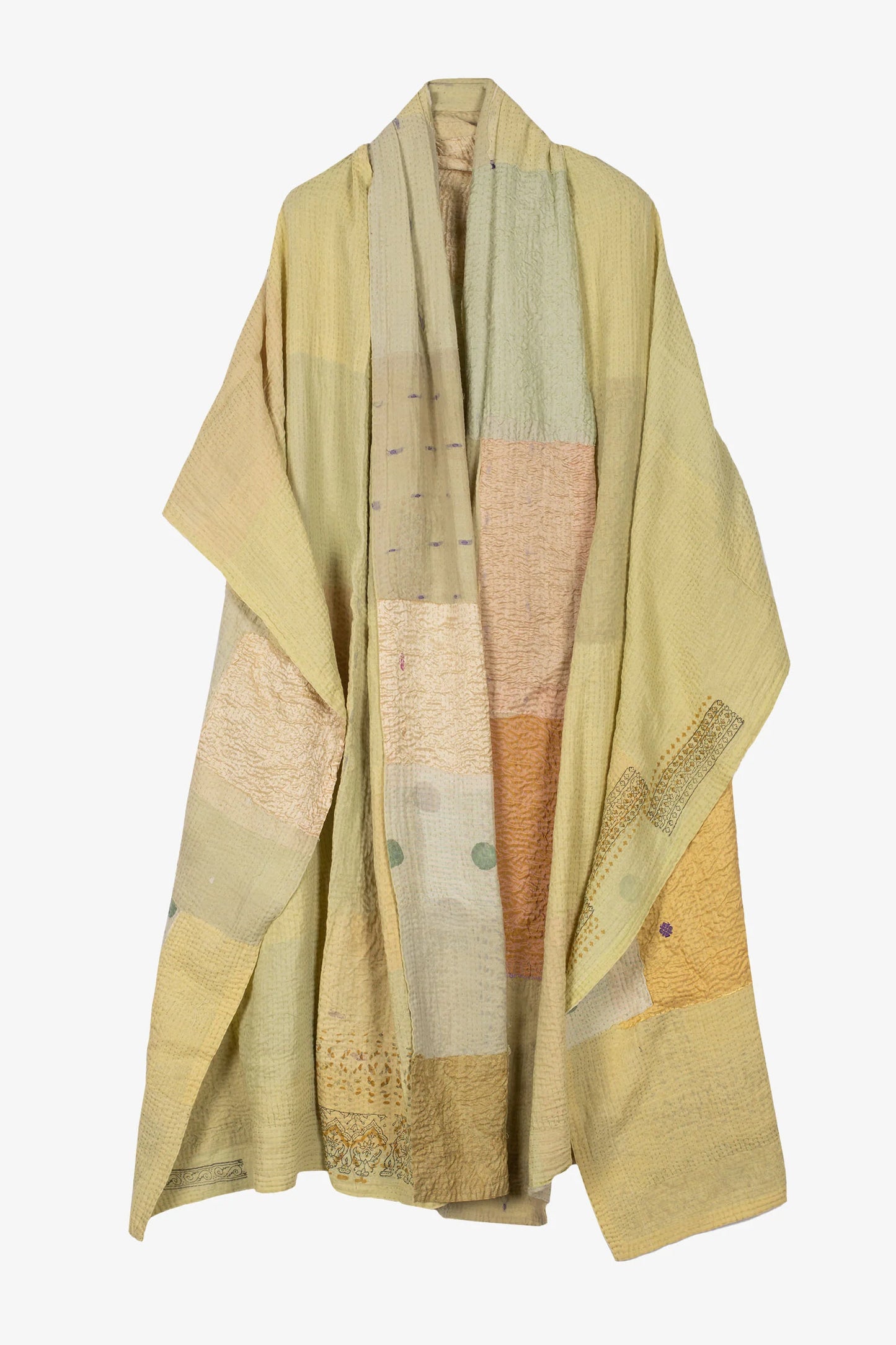 POWDER PATCH KANTHA SHAWL LARGE - pd2803-ylw -