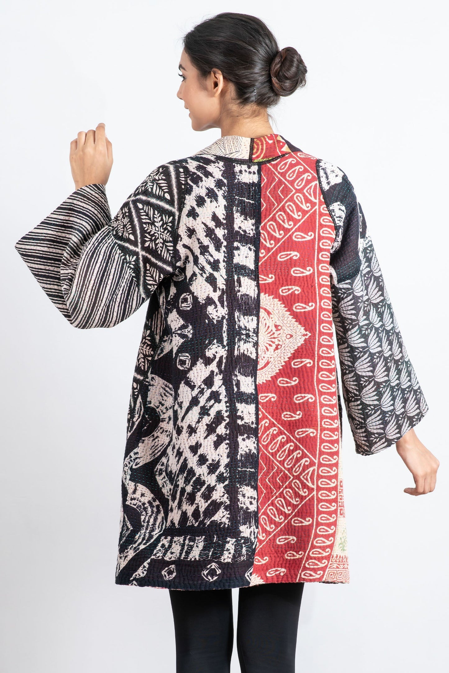 PUZZLE KANTHA A-LINE JKT - pz4003-red -