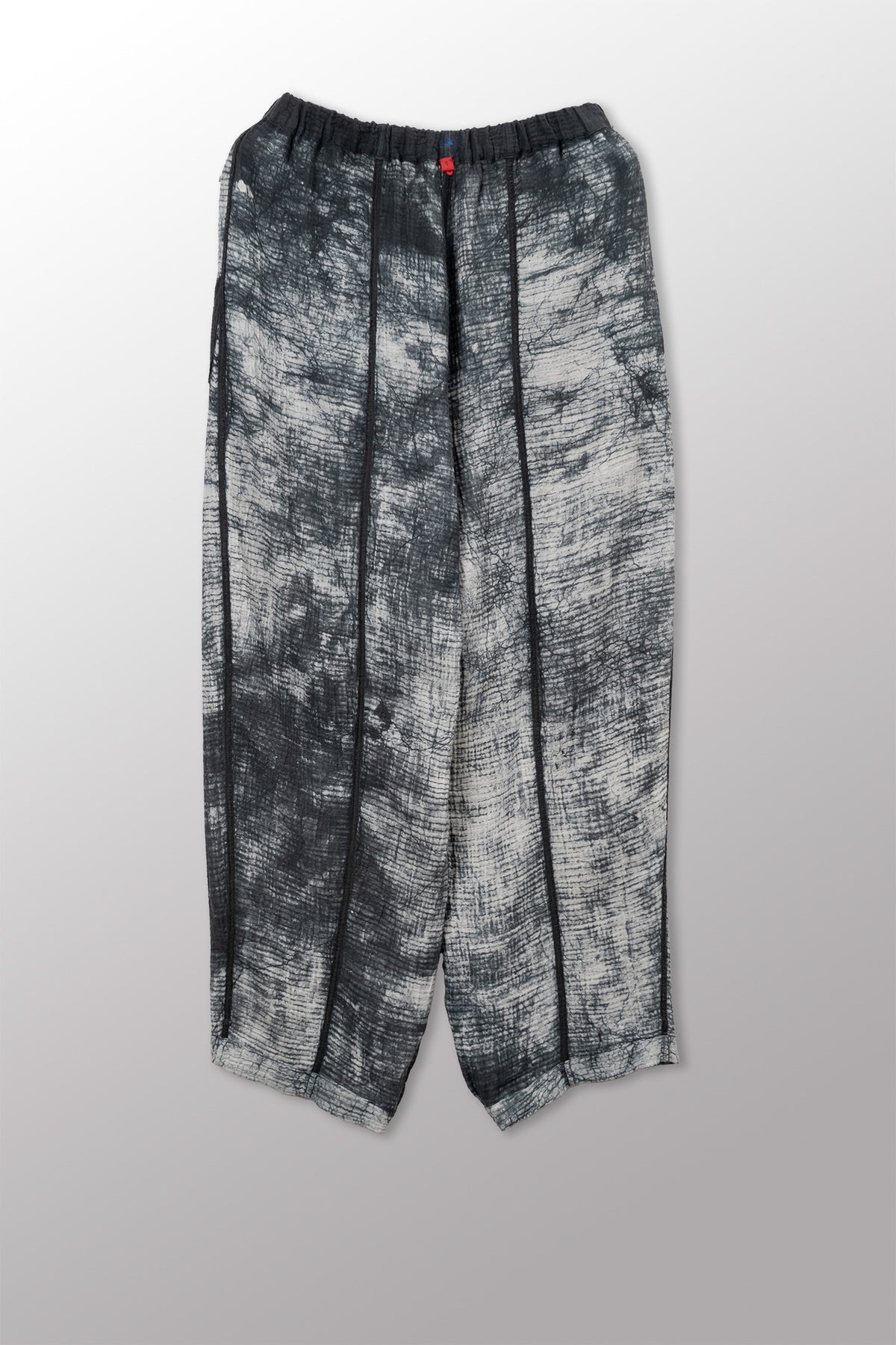 MUD DYE RIPPLE KANTHA BARREL PANTS - yp2641-gry -