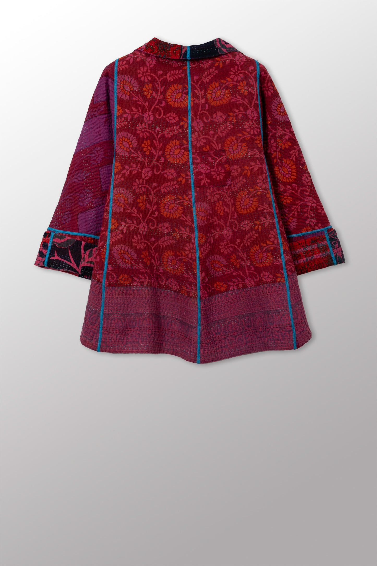 COTTON OVERDYE KANTHA FLARE SHORT JKT - ov4011-cfus001m -