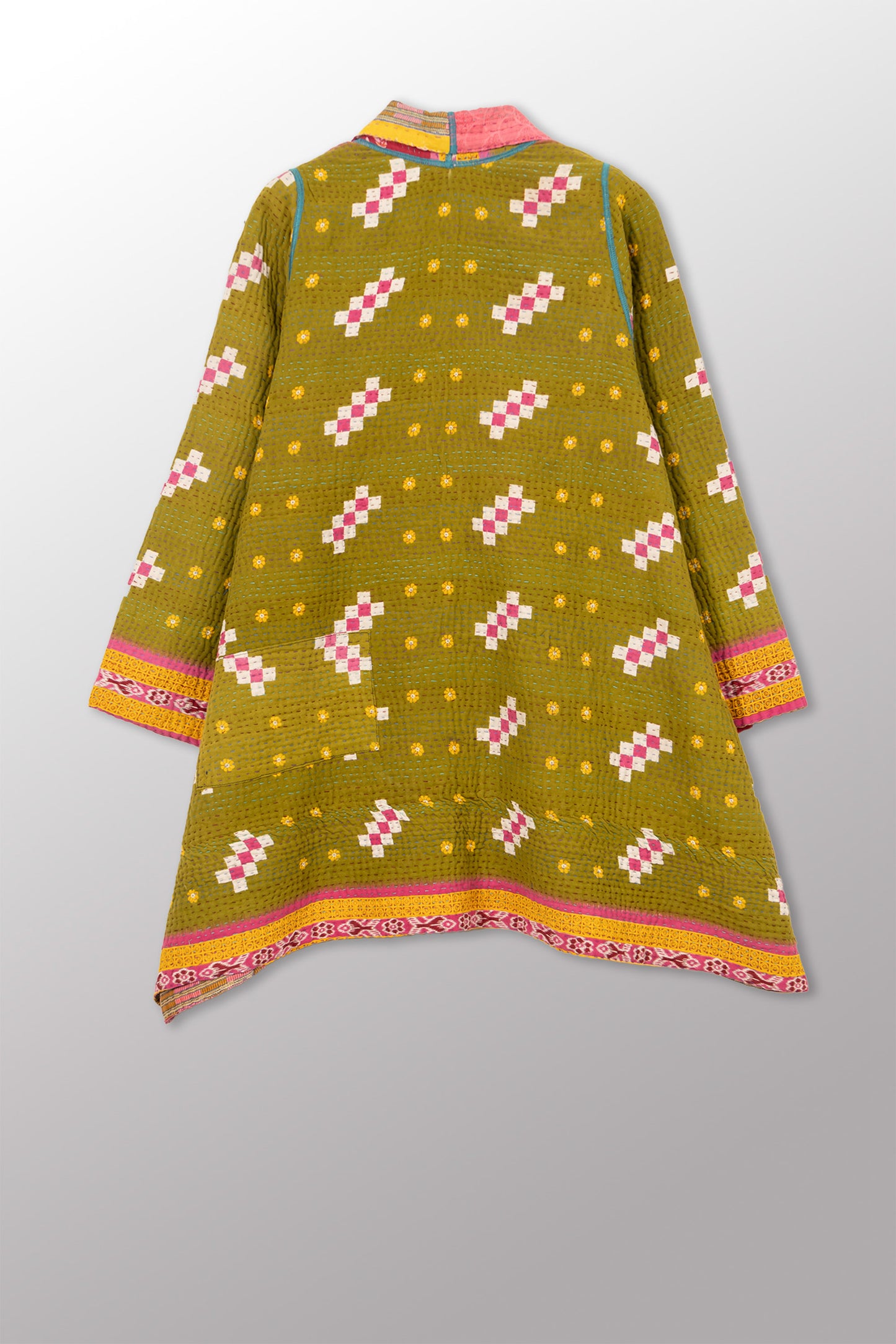 VINTAGE COTTON KANTHA A-LINE JKT - cv4003-0471a -