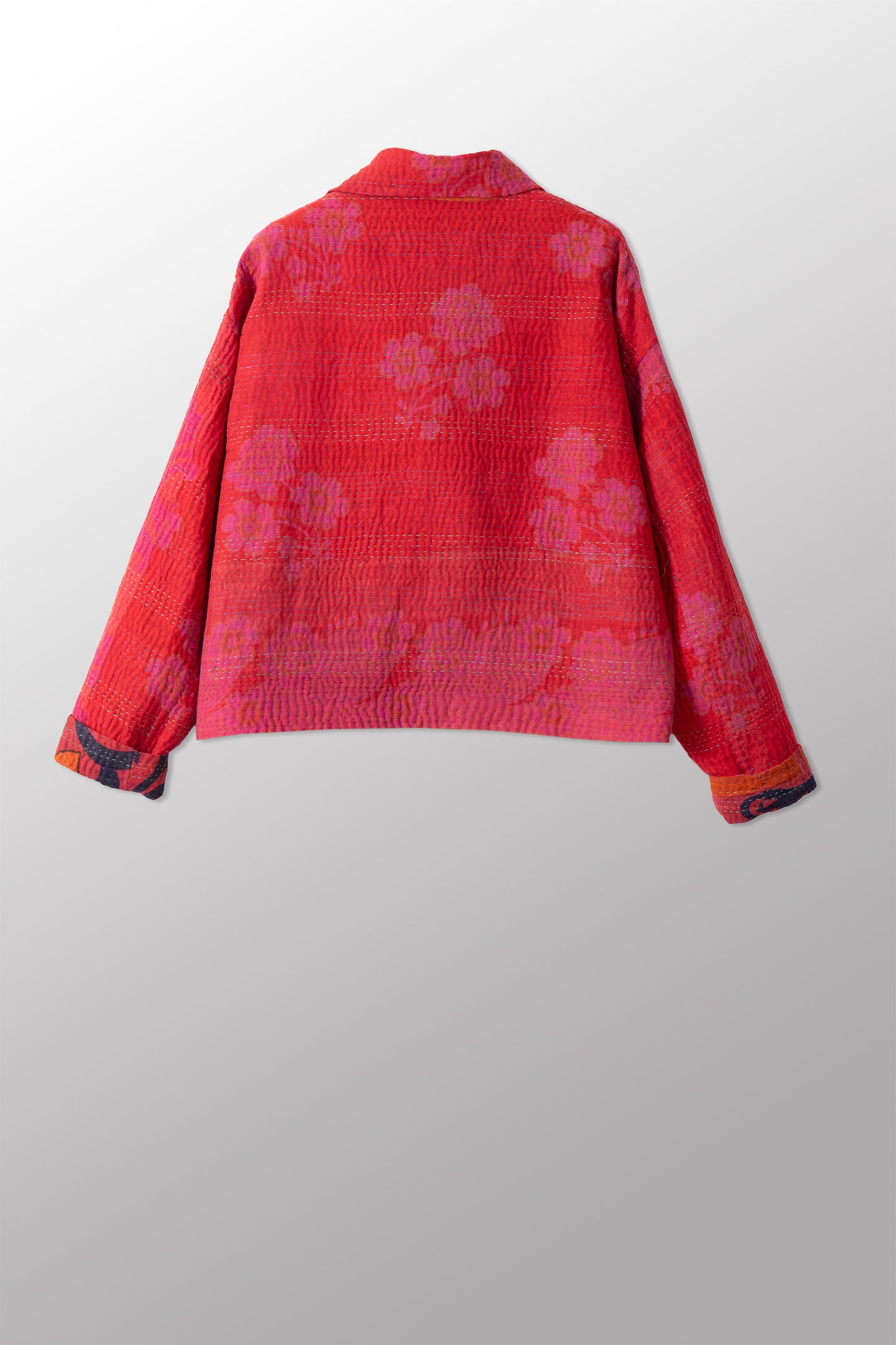 COTTON OVERDYE KANTHA LAPELED SHORT JKT - ov4081-corg002s -