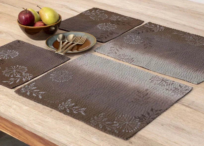 Ombre Patch Handmade Placemats -Chocolate (Set of 2)