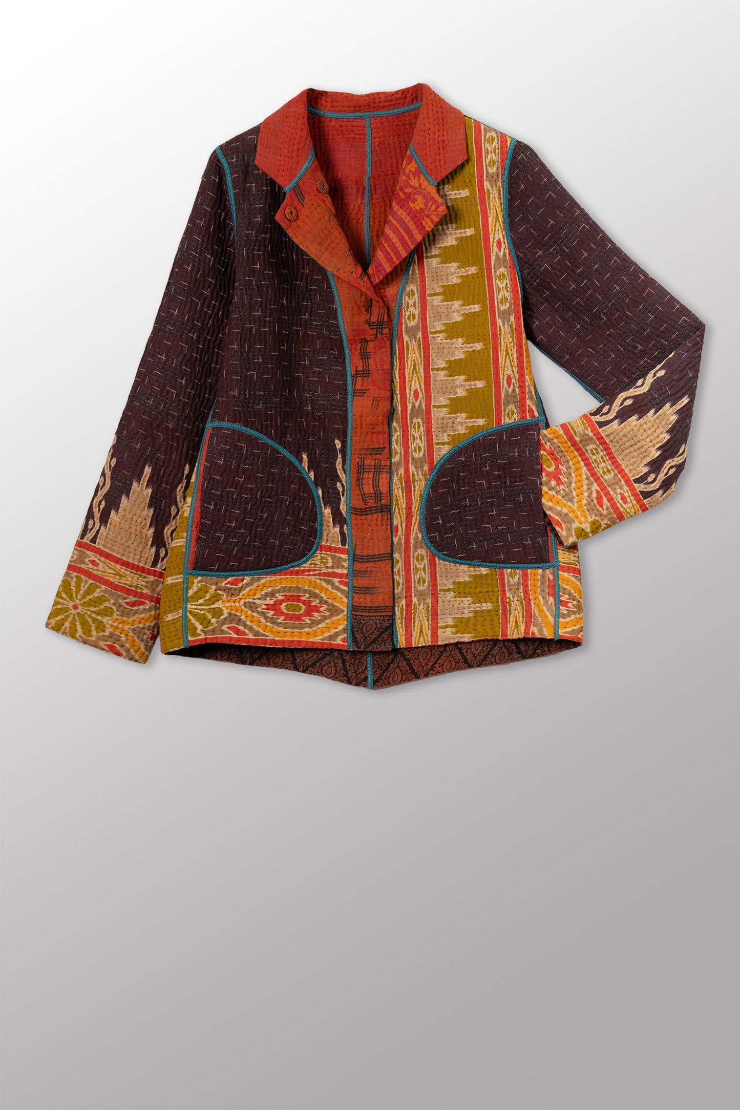 COTTON OVERDYE KANTHA SIMPLE JKT - ov4022-corg002m -