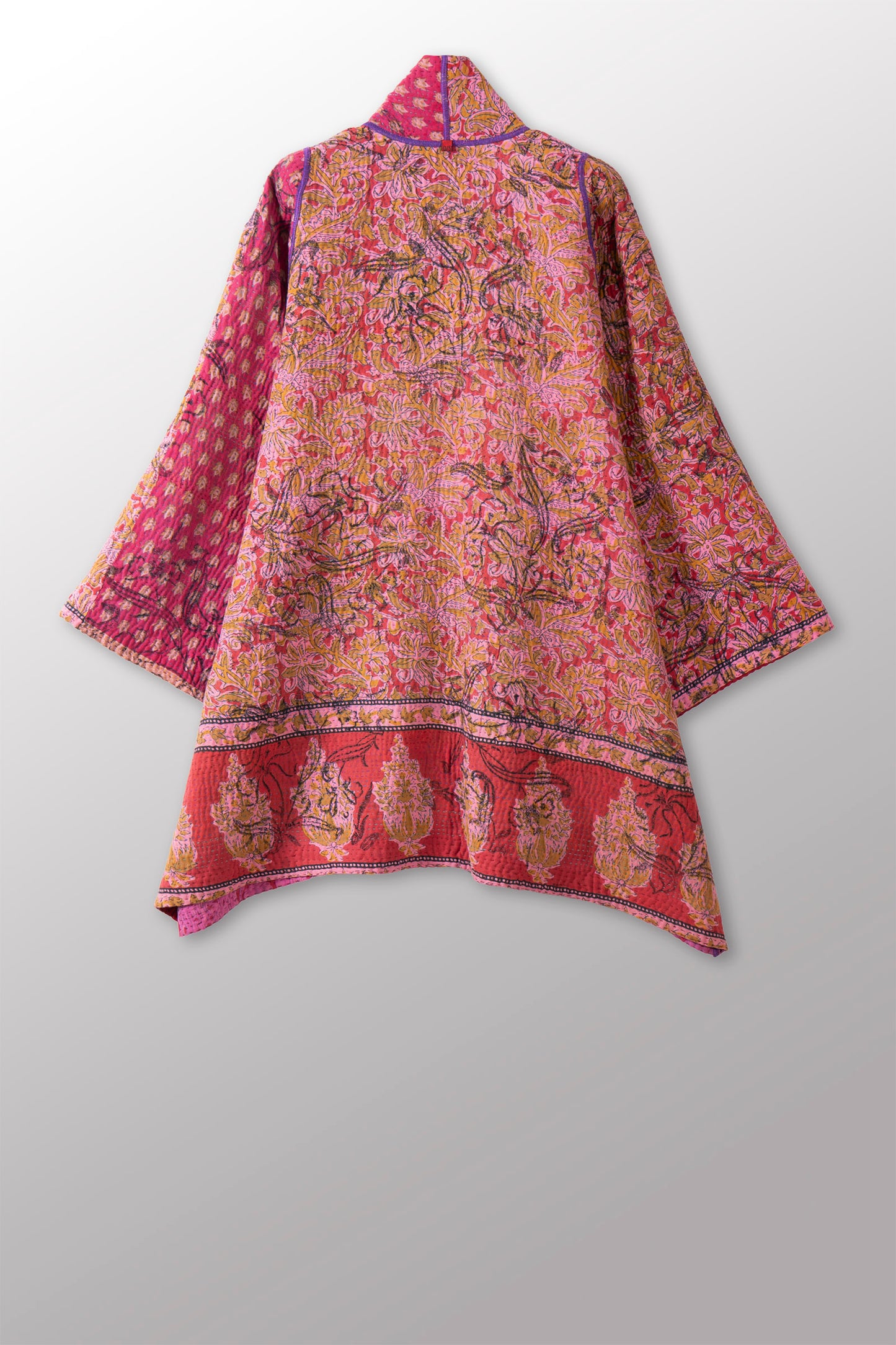 COTTON OVERDYE KANTHA A-LINE JKT - ov4003-cfus031a -