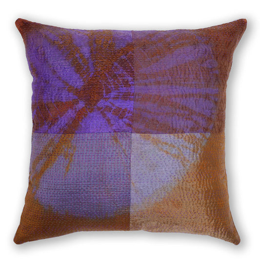 Dessert Flower Circle Tie Dye Cushion -Purple