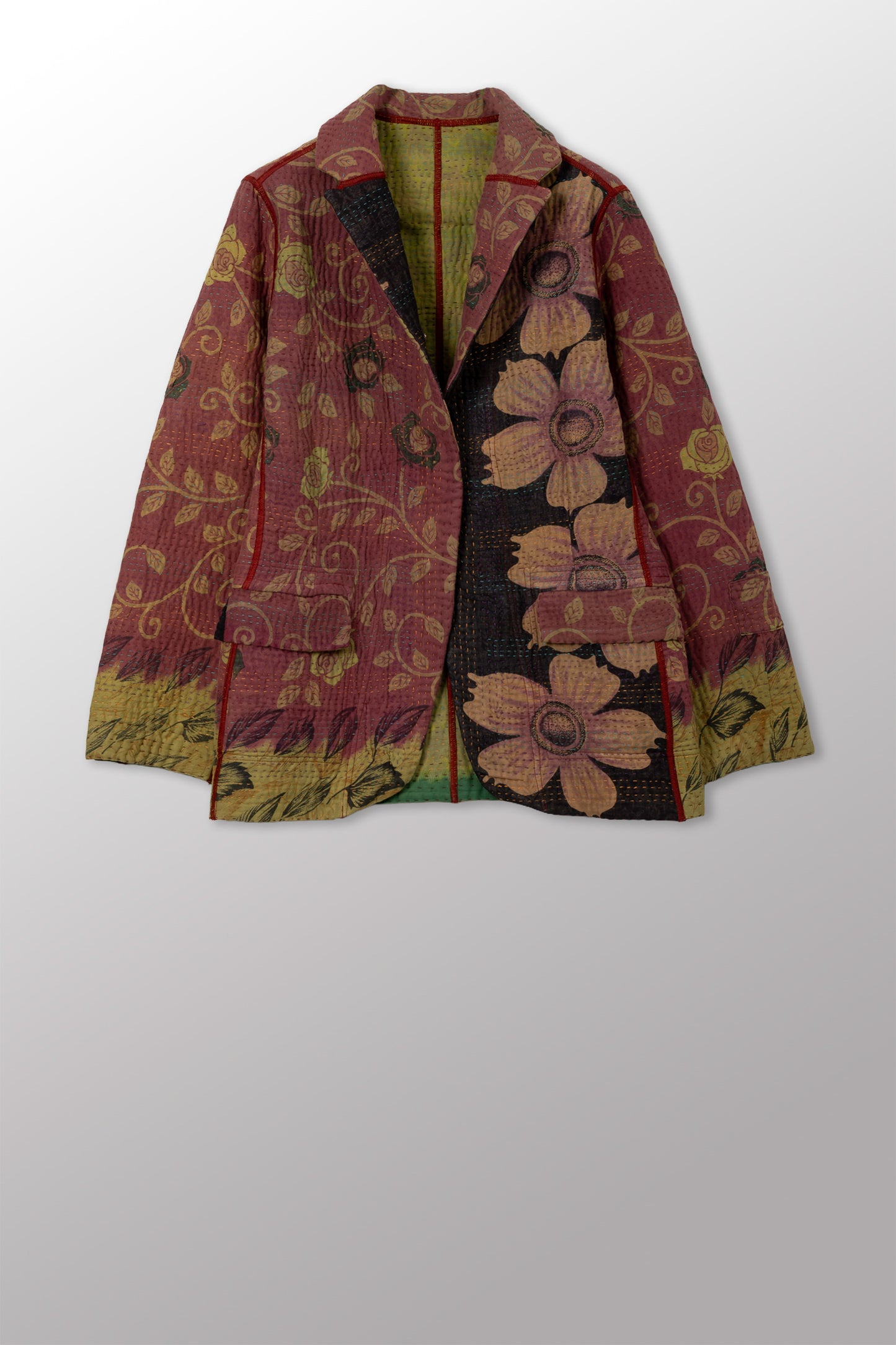 COTTON OVERDYE KANTHA BASIC JKT - ov4052-cgrn001s -