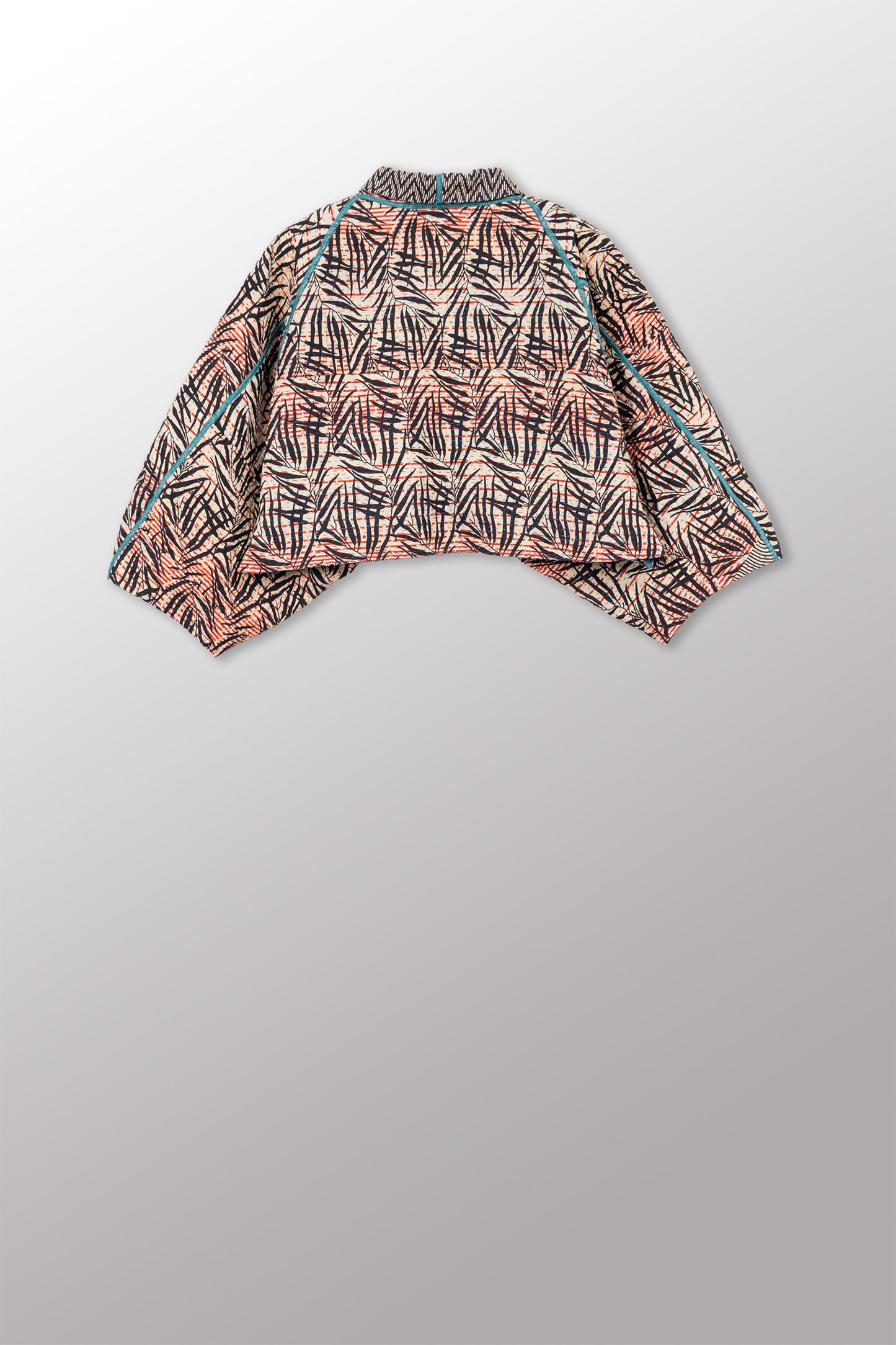 SOHO BAMBOO KANTHA PUFF SLV. SHRUG - bo4062-cblk005a -