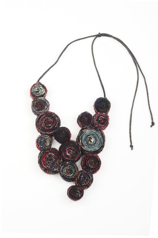 VINTAGE COTTON KANTHA EDDY SHORT NECKLACE