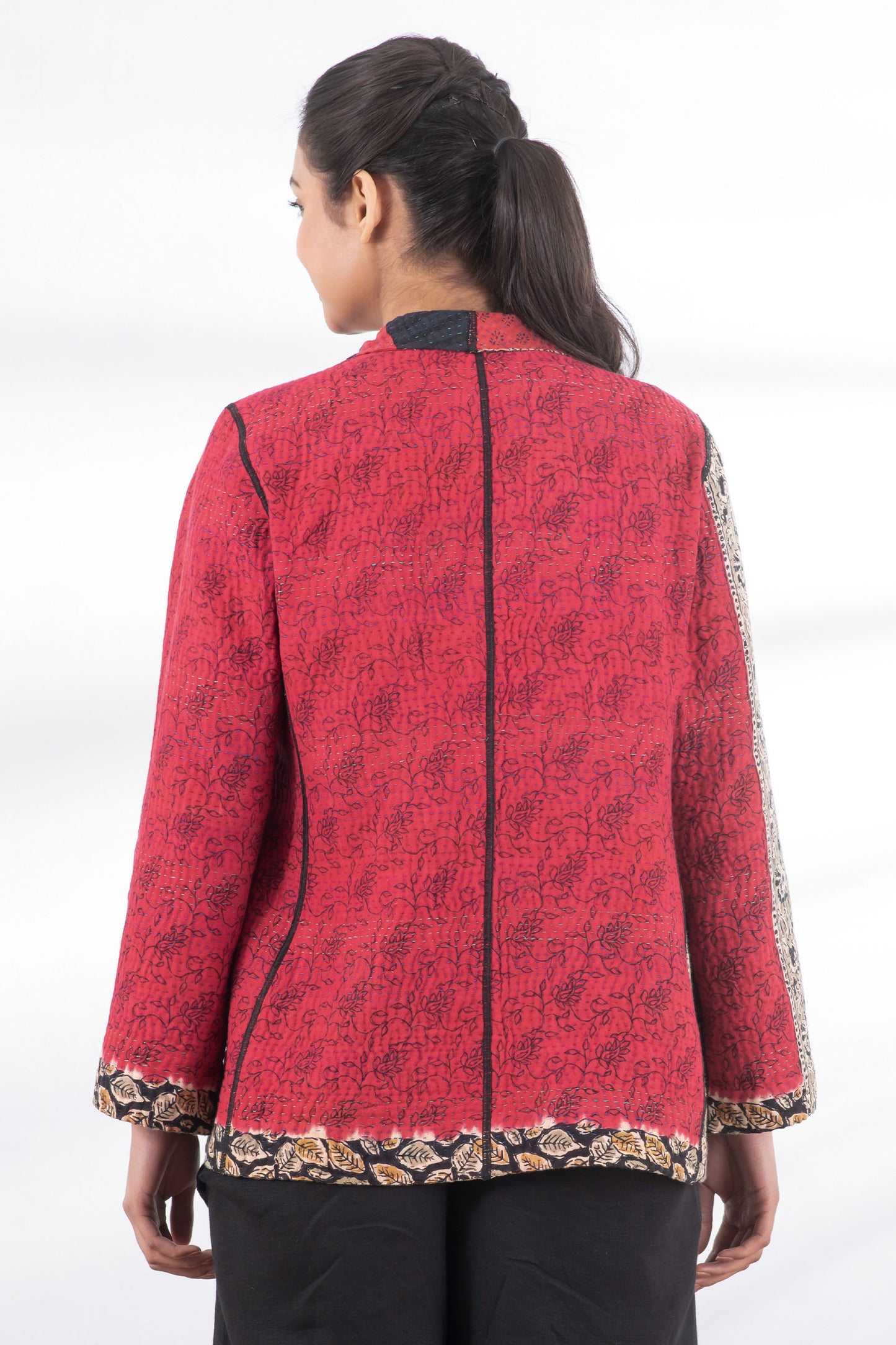 VINTAGE COTTON KANTHA SHORT JACKET